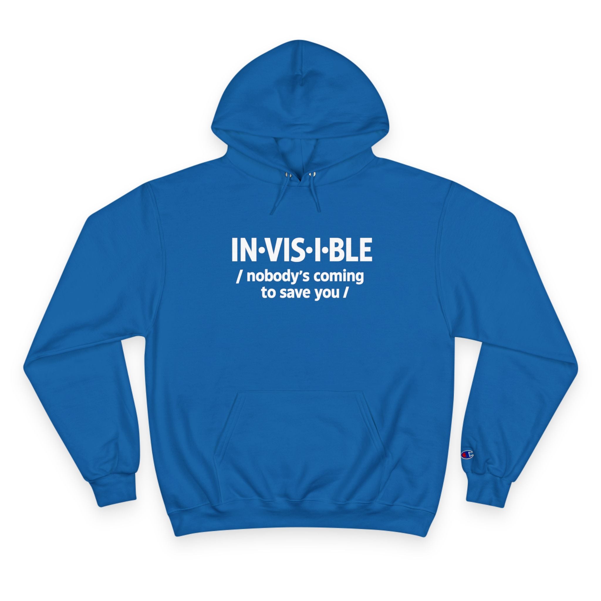Invisible Caregiver Hoodie - "Nobody's Coming" Raw Real Unapologetic Apparel