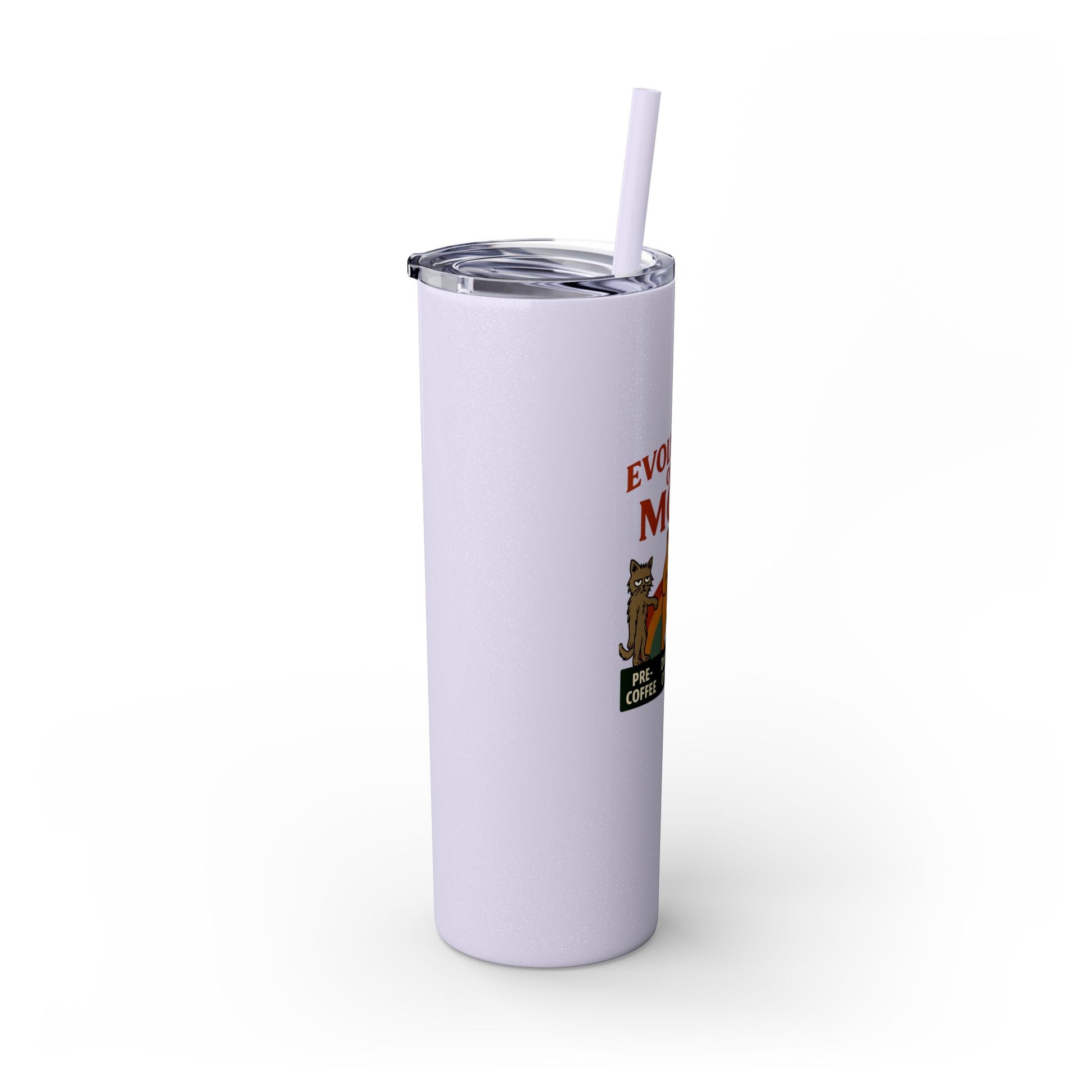 “Evolution of a Mom Glitter Tumbler - Funny Mom Life Skinny Tumbler 20oz”