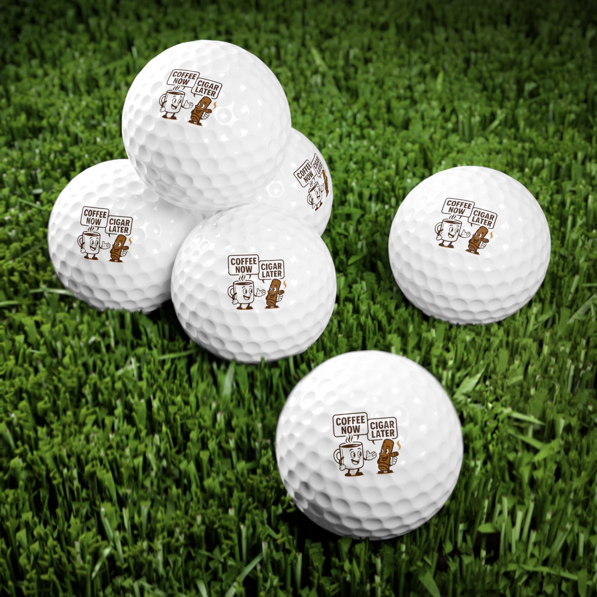 Golf Balls Set- Coffee & Cigar