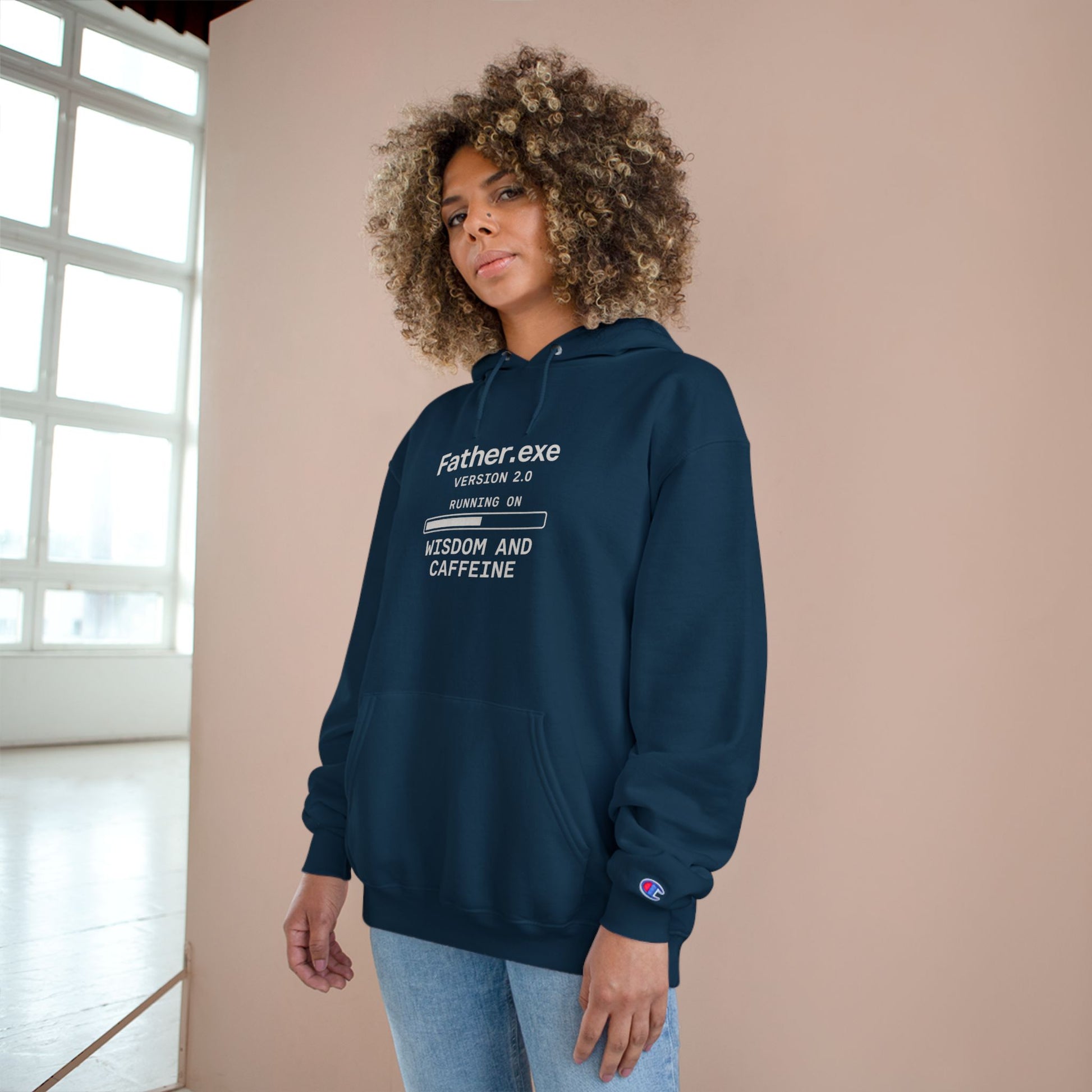 Father .exe Champion Hoodie - Funny Dad Programming Gift