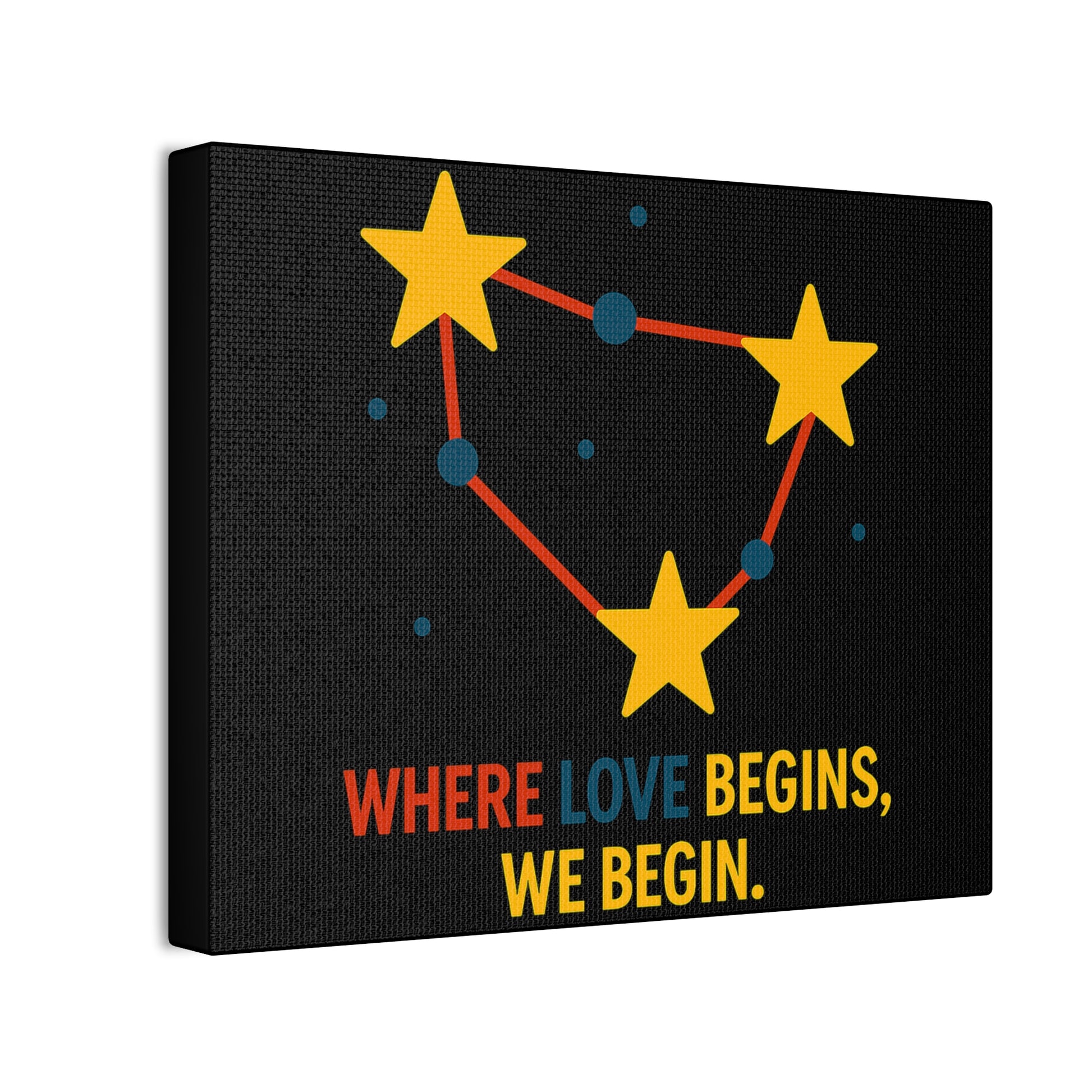 Canvas Wall Art Star Constellation Print - 10x8 Horizontal Home Decor