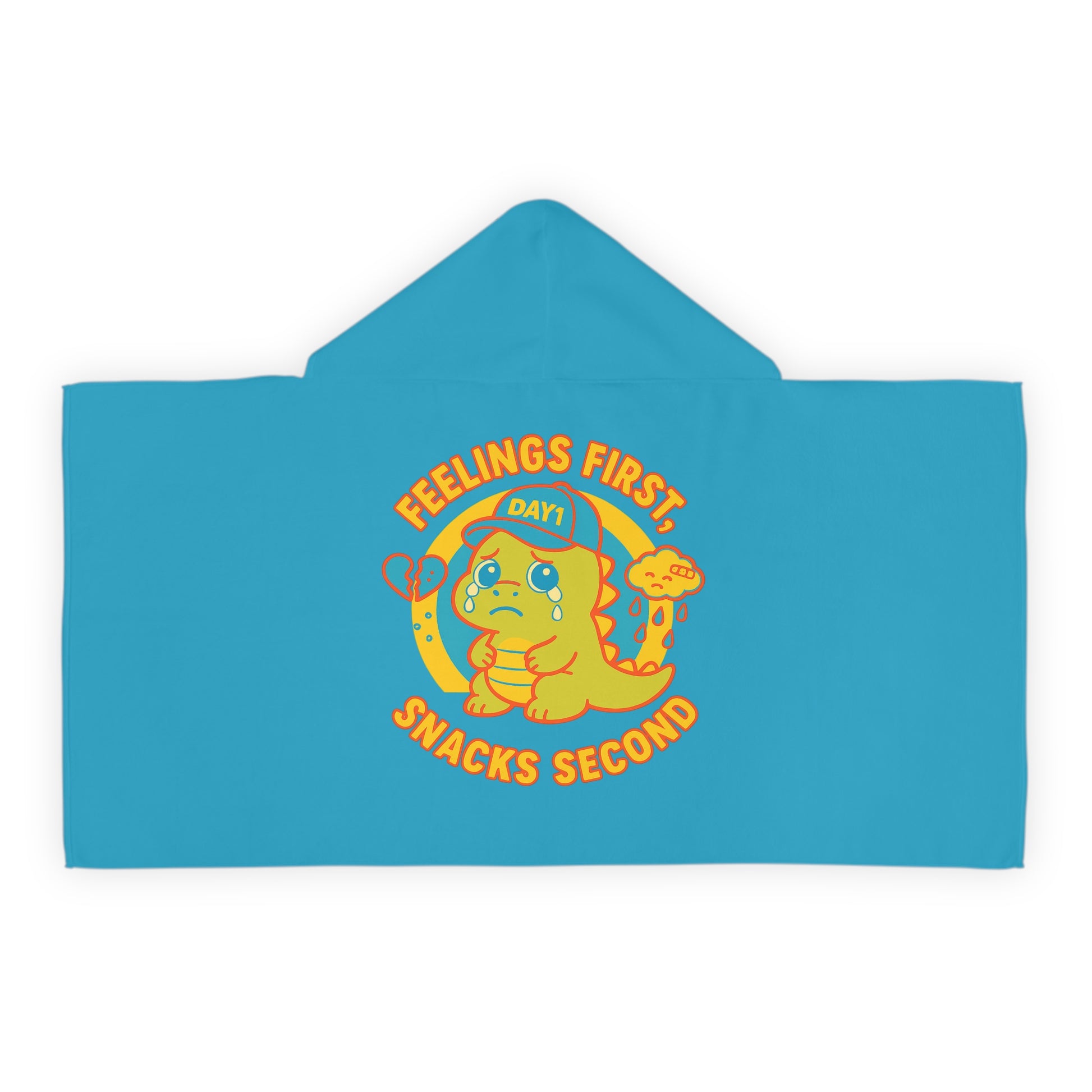 “Weepy Rex Kids Hooded Towel- Feelings First Bath Towel”