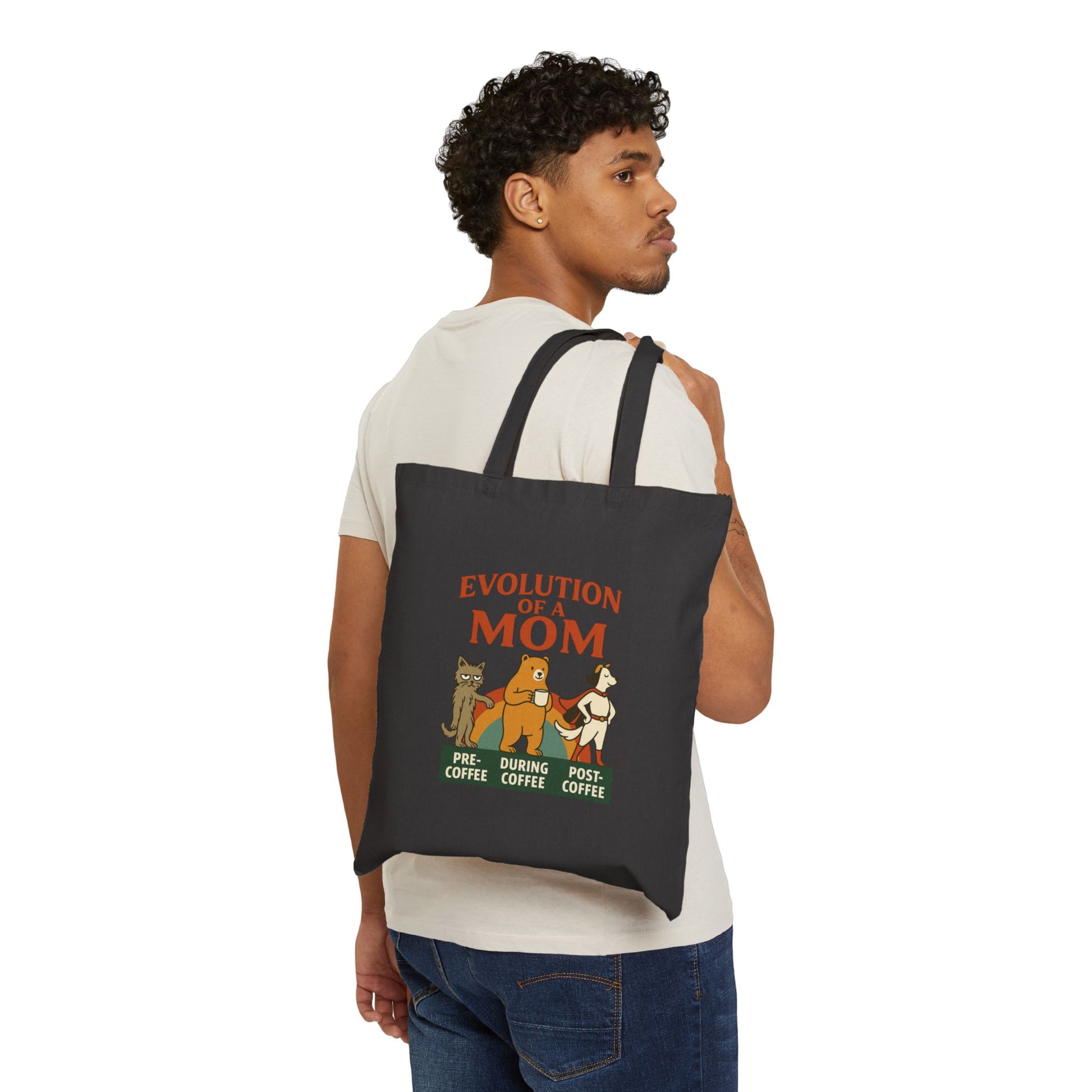 “Evolution of a Mom Coffee Tote Bag - Funny Mom Gift“