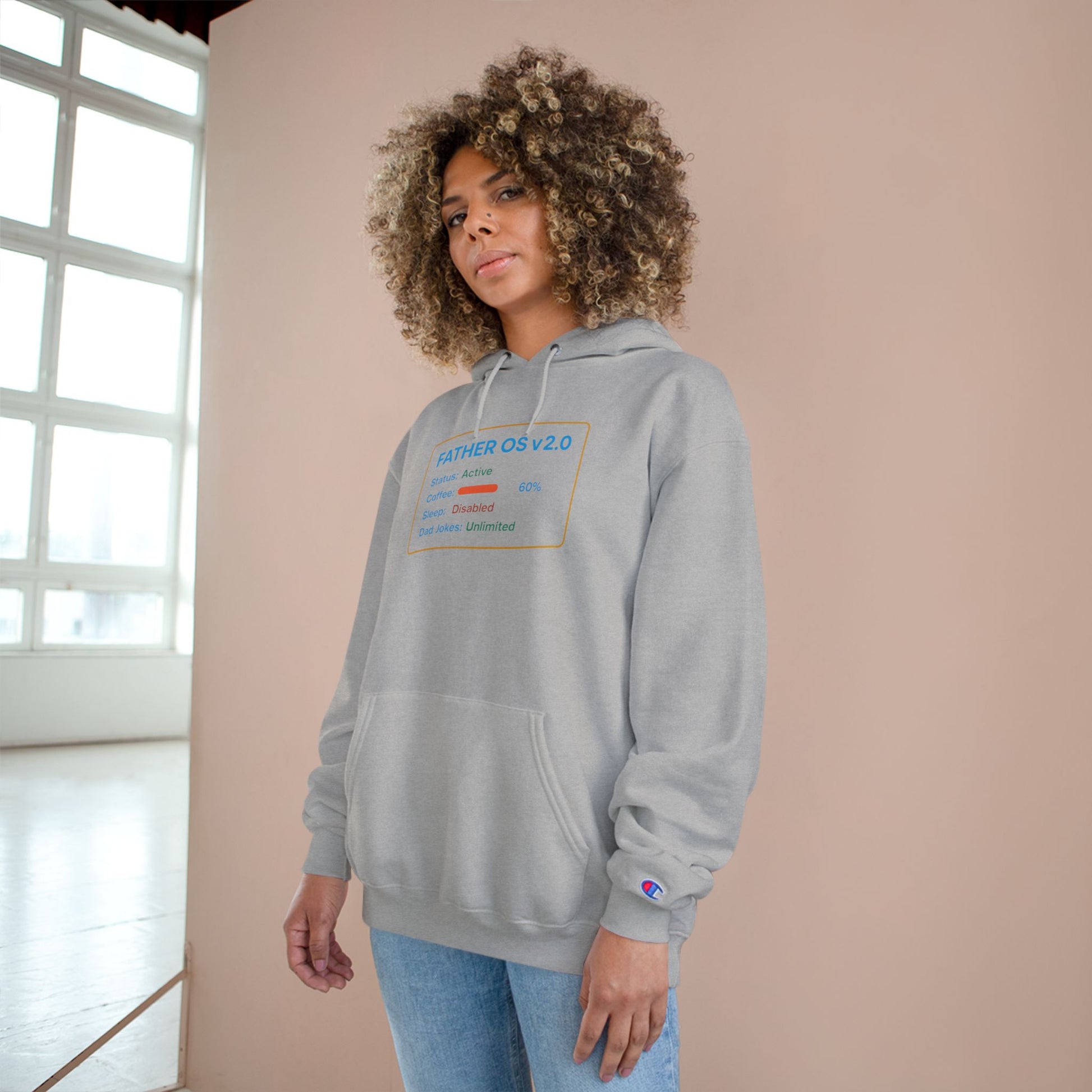 “Day1Father Tech Dad Champion Hoodie”