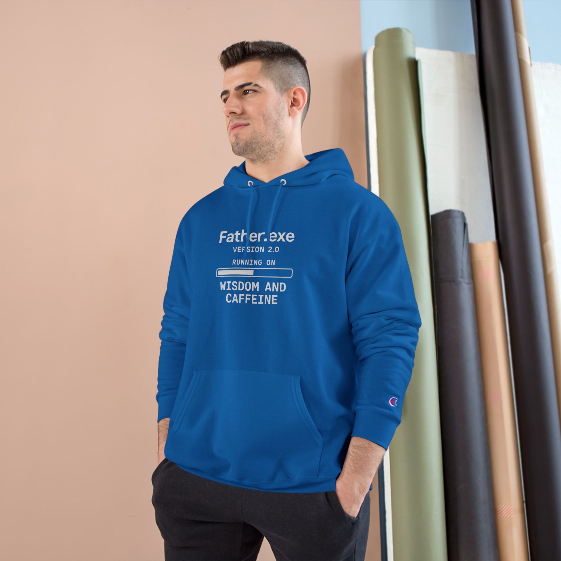 Father .exe Champion Hoodie - Funny Dad Programming Gift