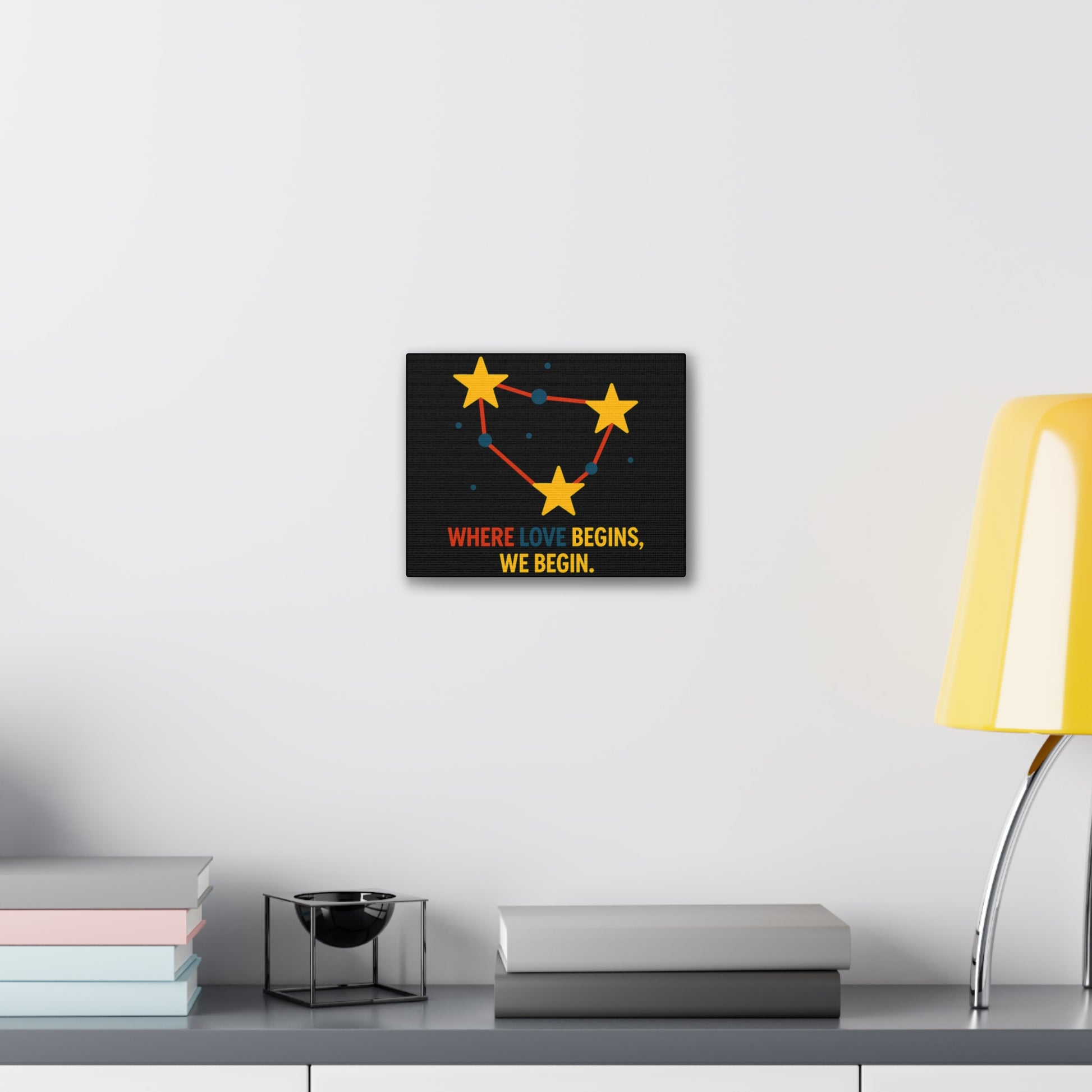 Canvas Wall Art Star Constellation Print - 10x8 Horizontal Home Decor