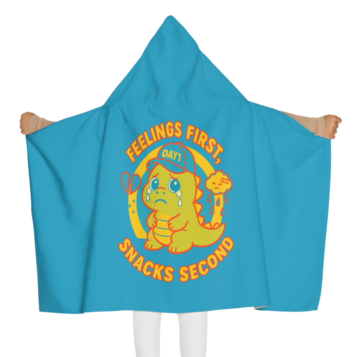 “Weepy Rex Kids Hooded Towel- Feelings First Bath Towel”