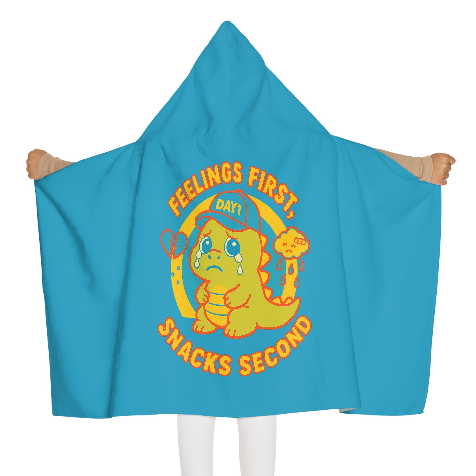 “Weepy Rex Kids Hooded Towel- Feelings First Bath Towel”