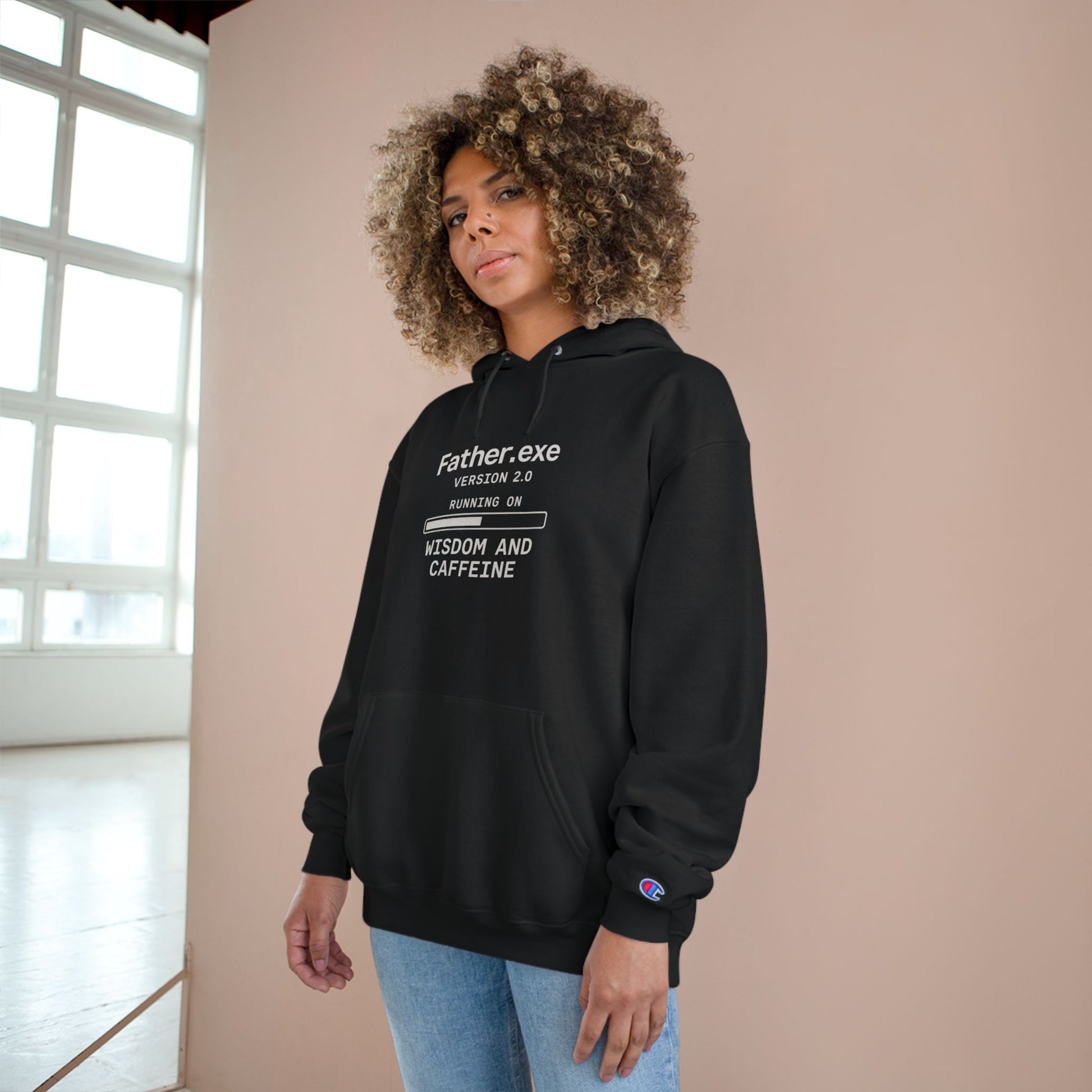 Father .exe Champion Hoodie - Funny Dad Programming Gift