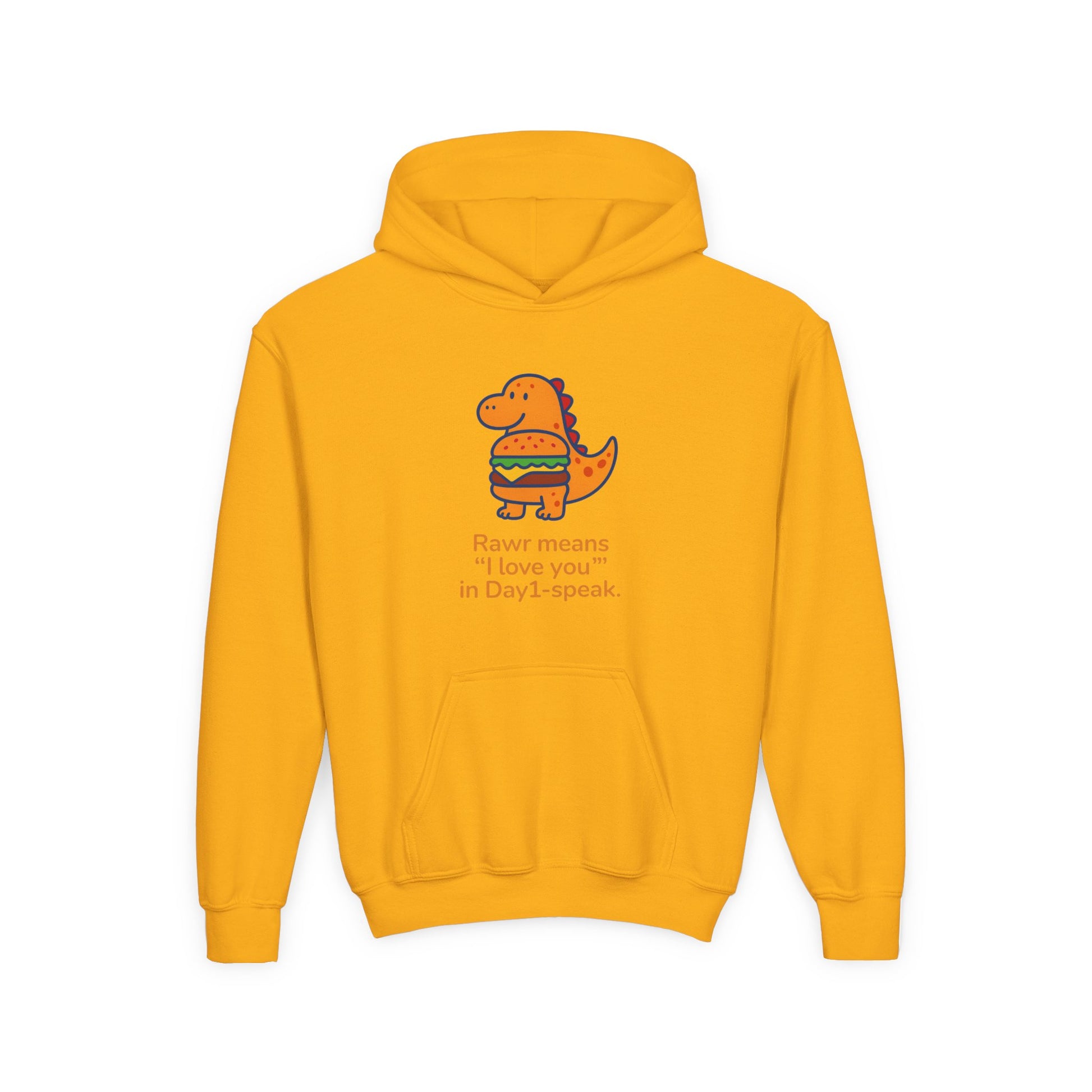 “Rawrie Dinosaur Youth Hoodie - Rawr Means I Love You Kids Sweatshirt”