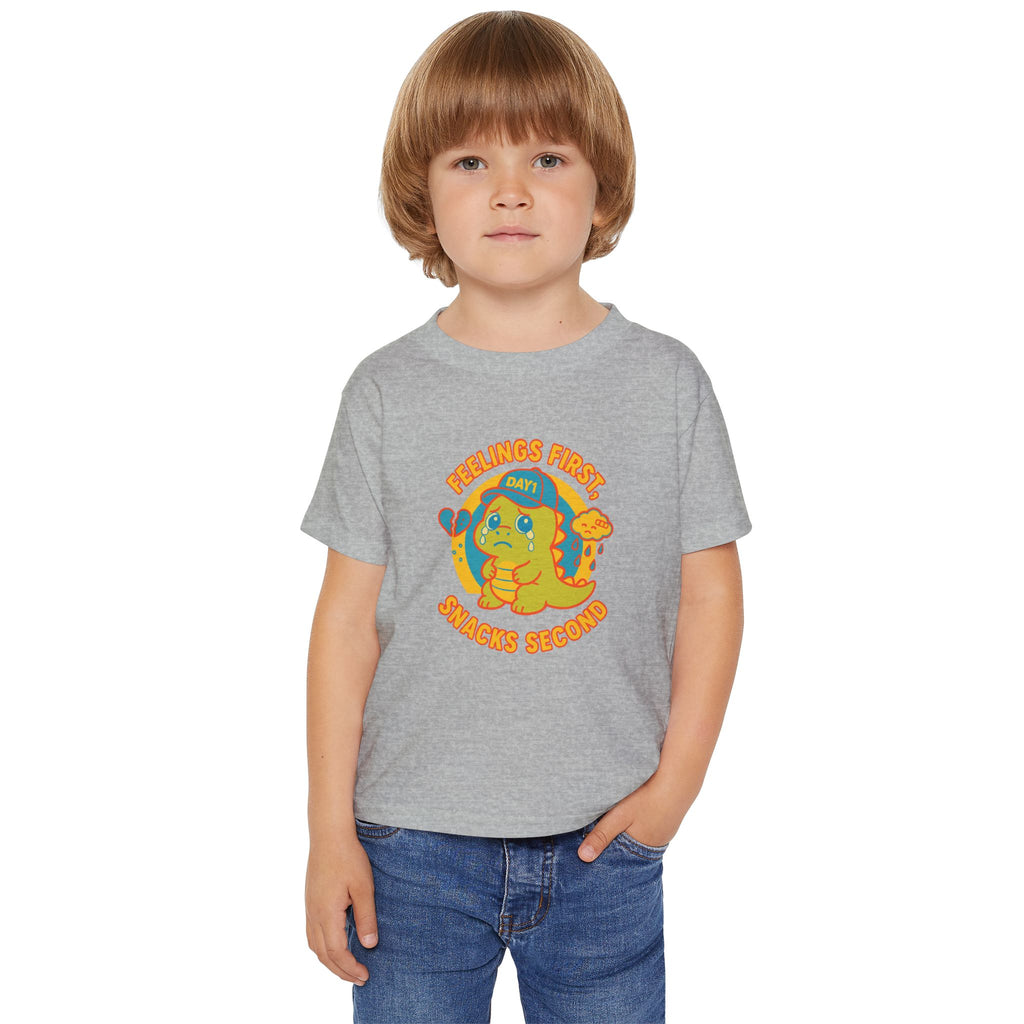 “Weepy Rex Feelings First Toddler T-Shirt“