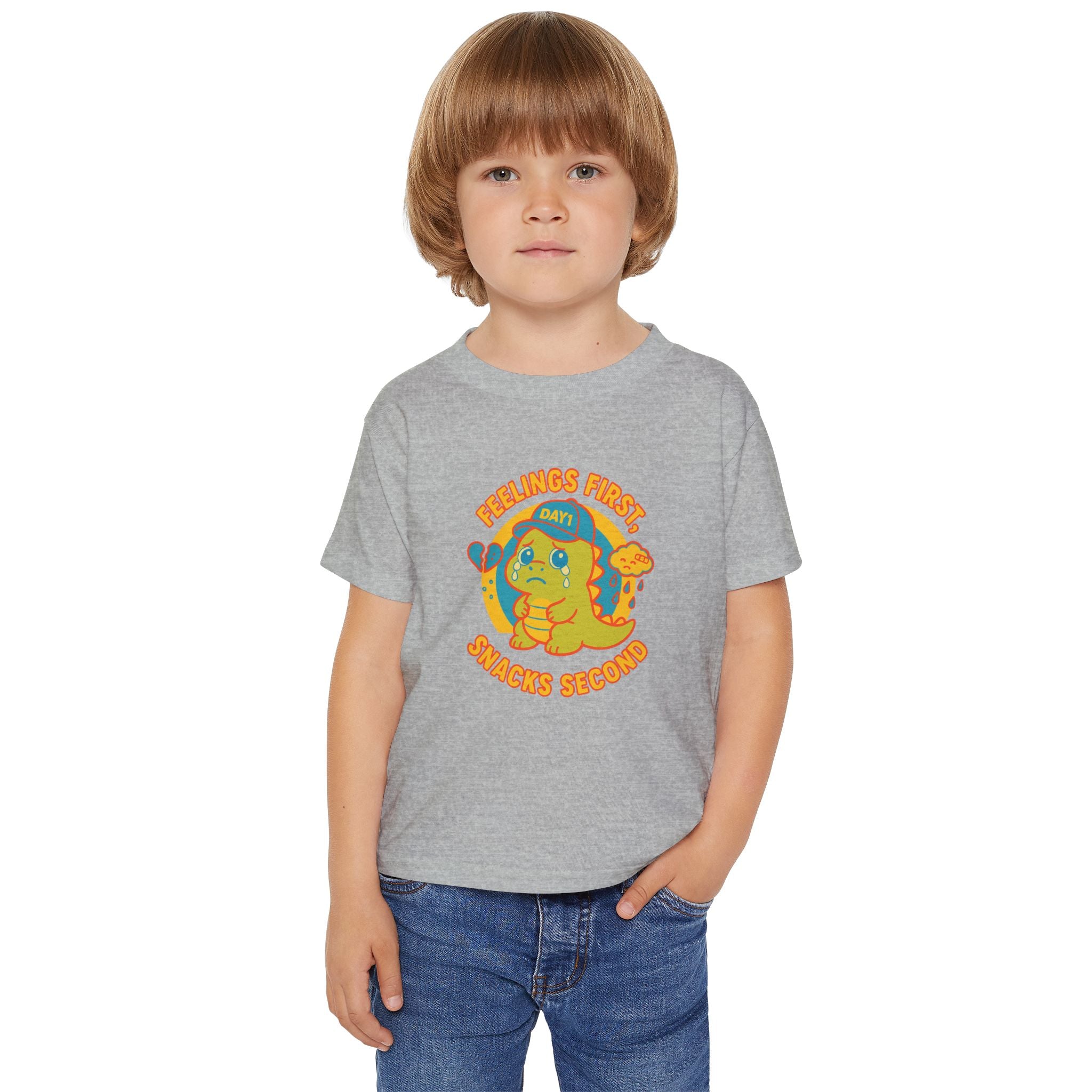 “Weepy Rex Feelings First Toddler T-Shirt“
