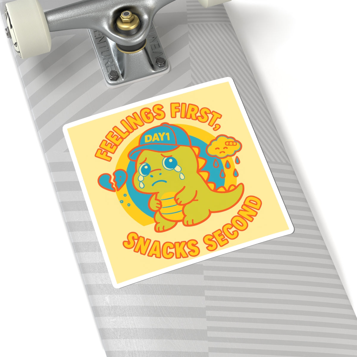 “Weepy Rex Emotional Dinosaur Kiss-Cut Stickers”