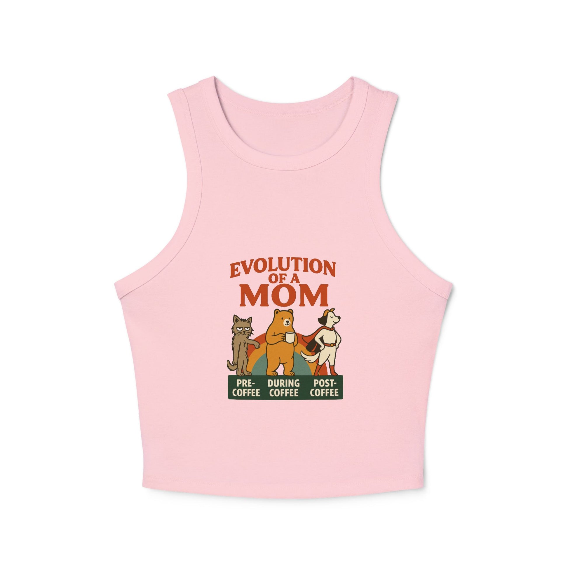 “Evolution of a Mom Coffee Shirt - Funny Mom Gift Tank Top“