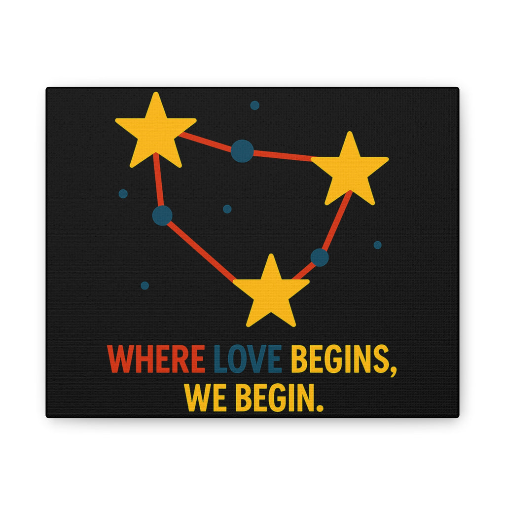 Canvas Wall Art Star Constellation Print - 10x8 Horizontal Home Decor