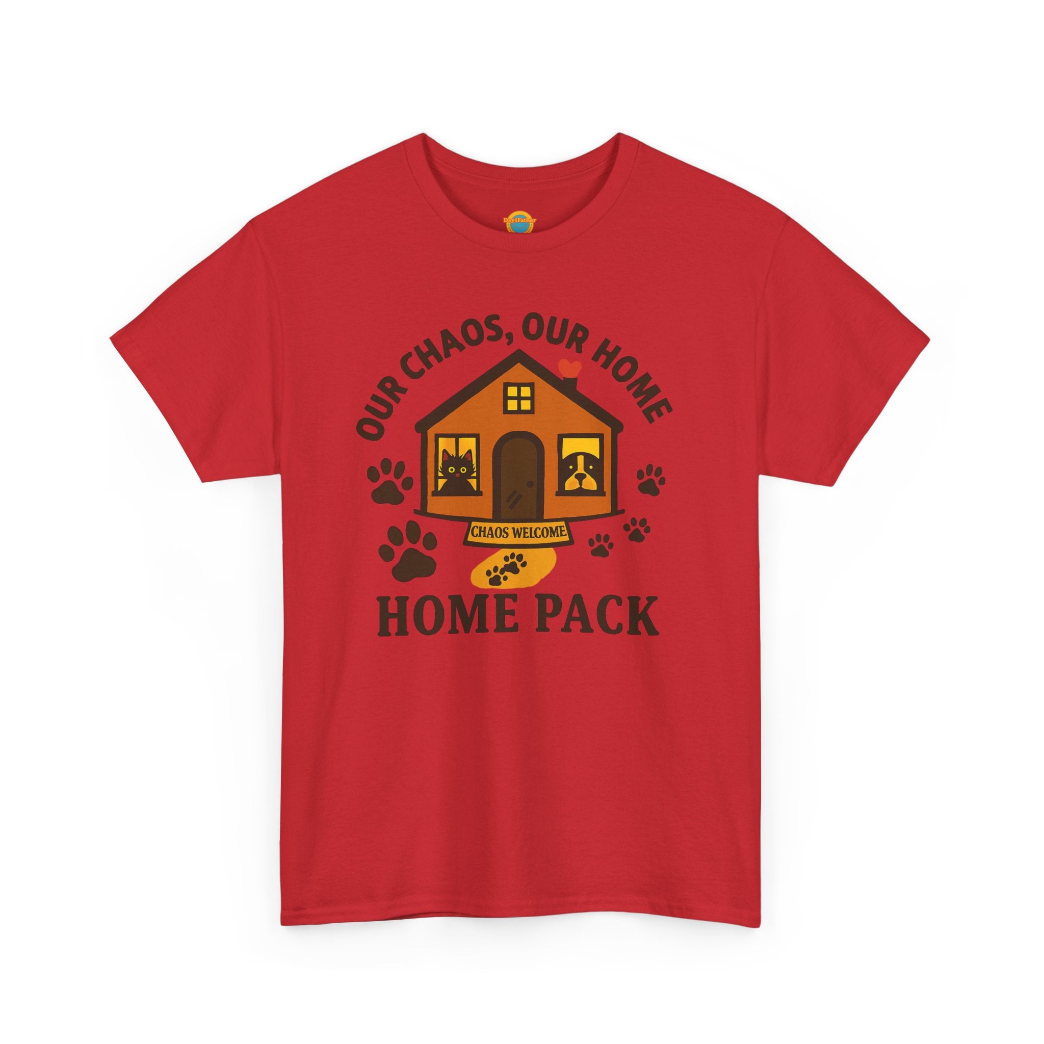 Pet Lovers Tee - Our Chaos, Our Home Unisex Heavy Cotton