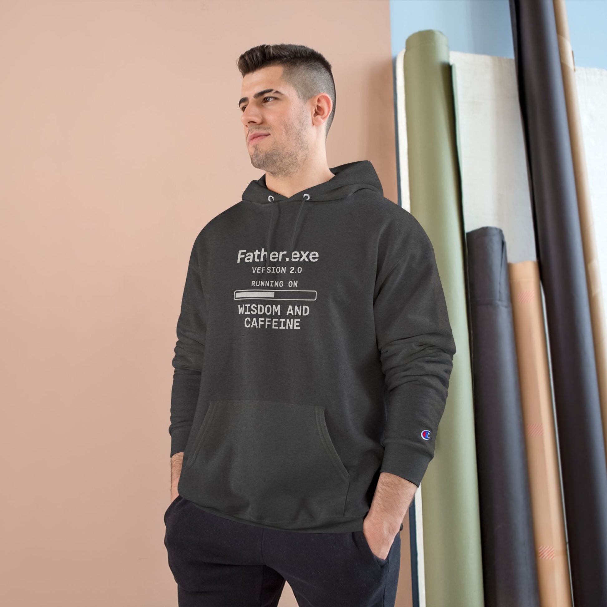Father .exe Champion Hoodie - Funny Dad Programming Gift
