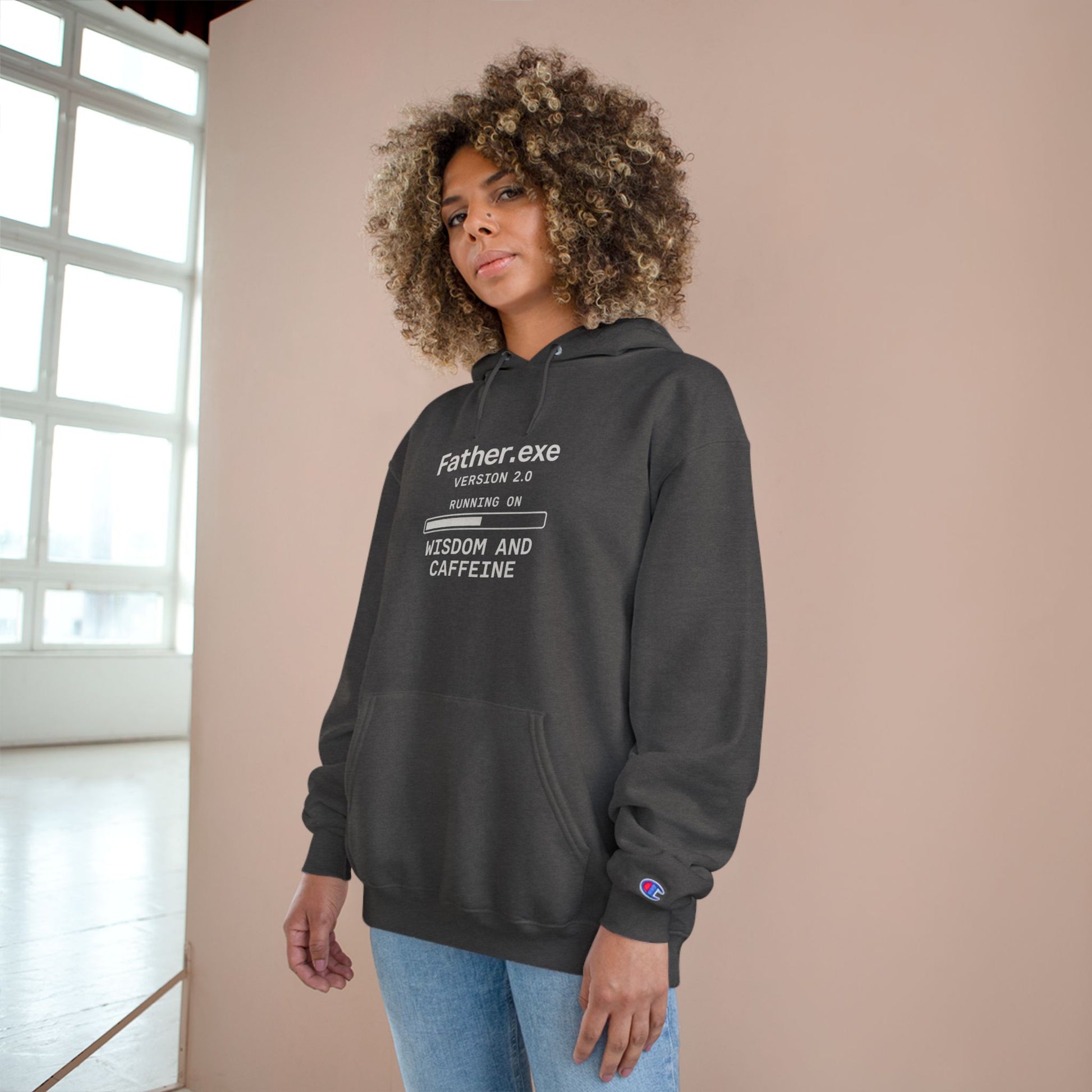 Father .exe Champion Hoodie - Funny Dad Programming Gift
