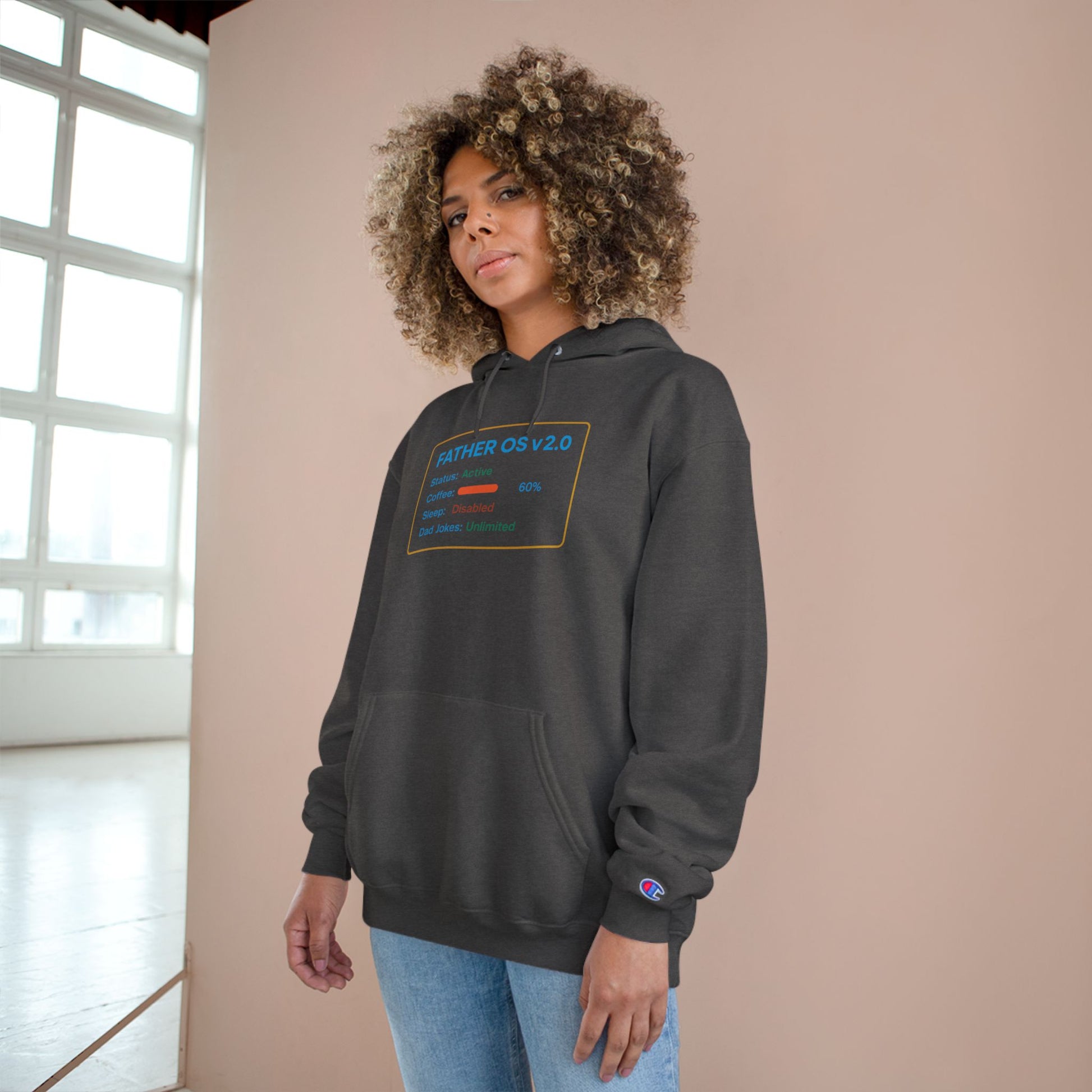 “Day1Father Tech Dad Champion Hoodie”