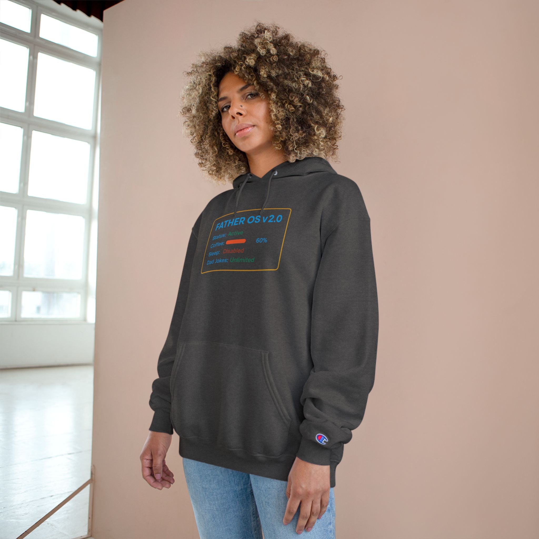 “Day1Father Tech Dad Champion Hoodie”