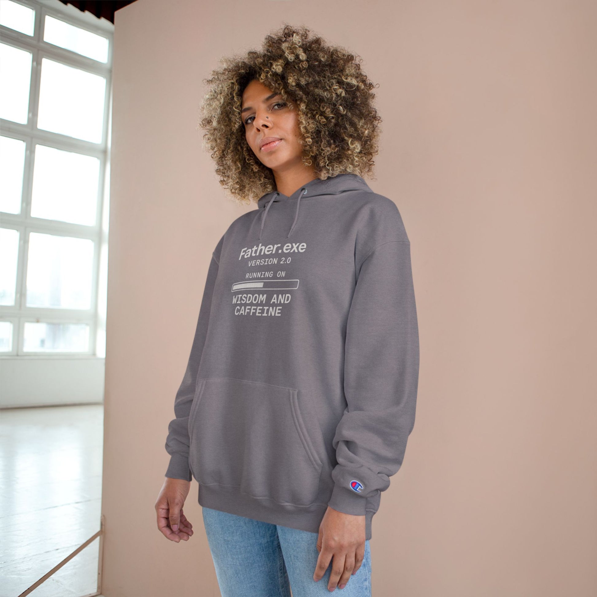 Father .exe Champion Hoodie - Funny Dad Programming Gift