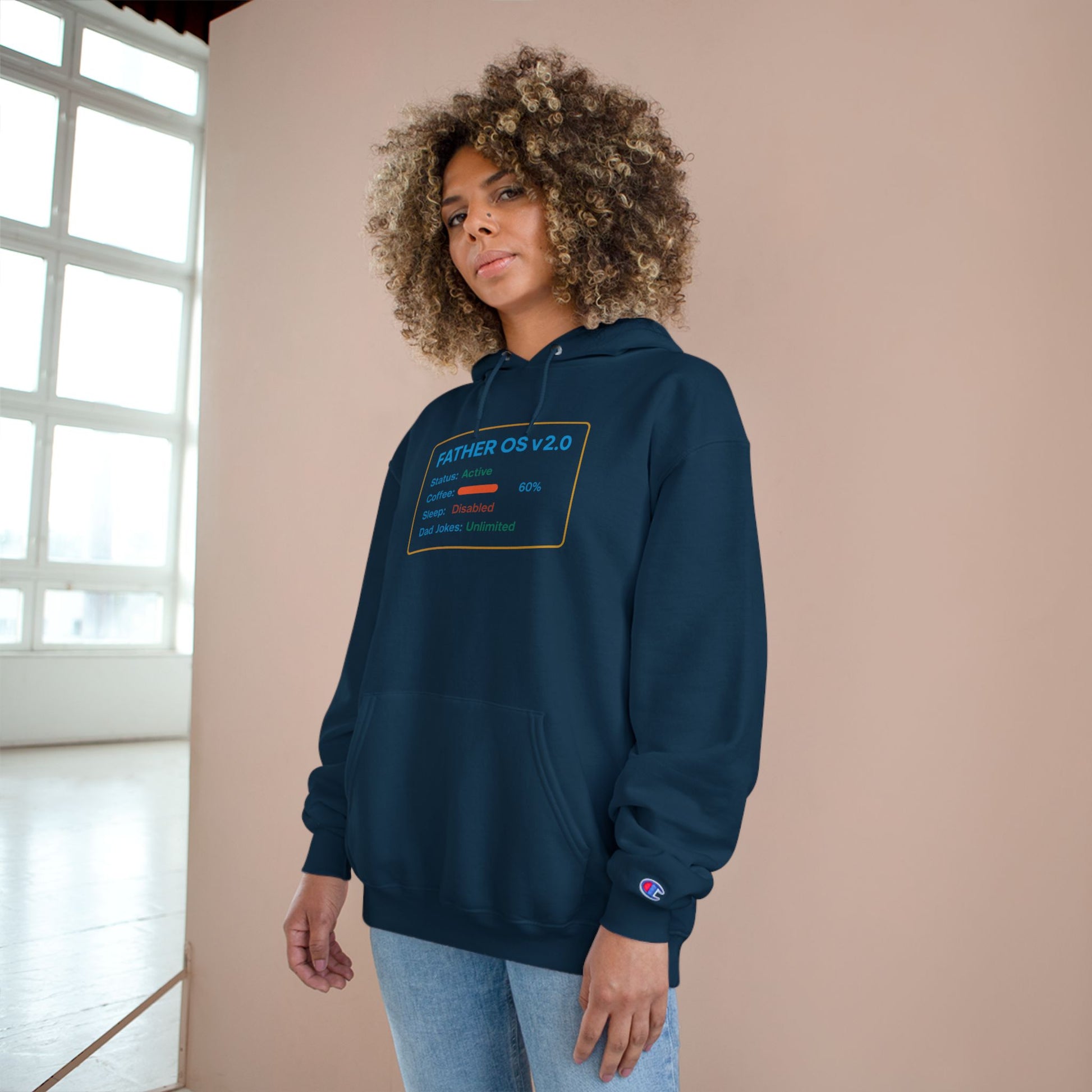 “Day1Father Tech Dad Champion Hoodie”