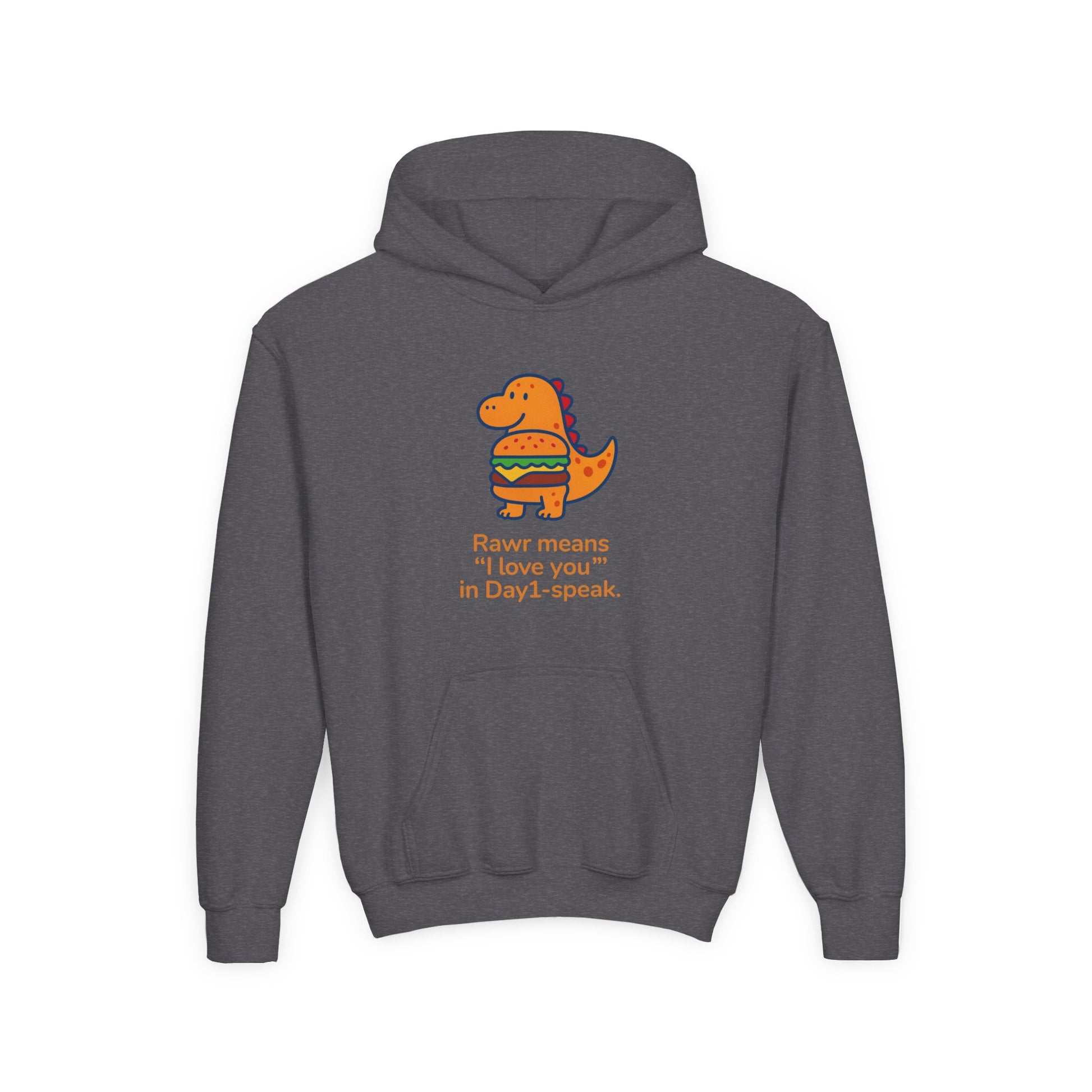 “Rawrie Dinosaur Youth Hoodie - Rawr Means I Love You Kids Sweatshirt”
