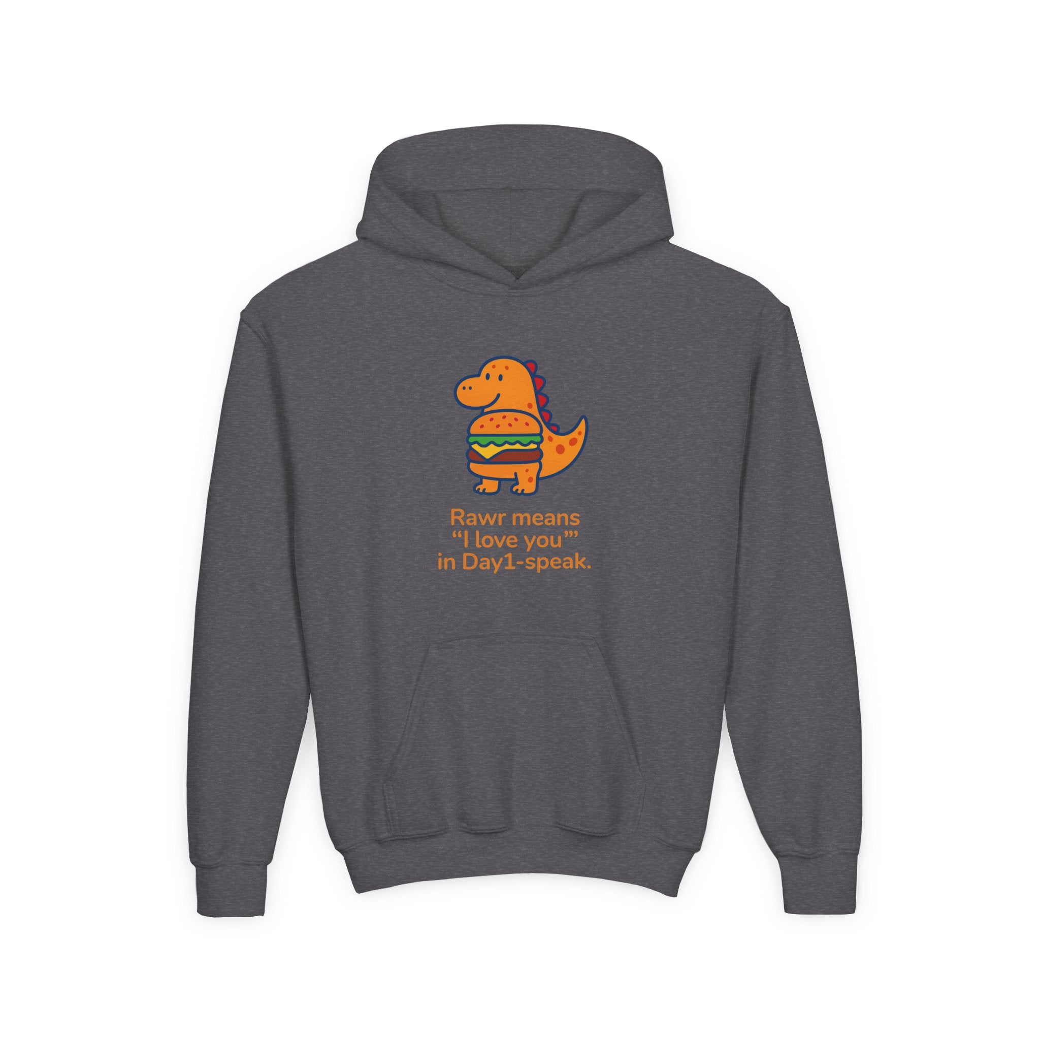 “Rawrie Dinosaur Youth Hoodie - Rawr Means I Love You Kids Sweatshirt”