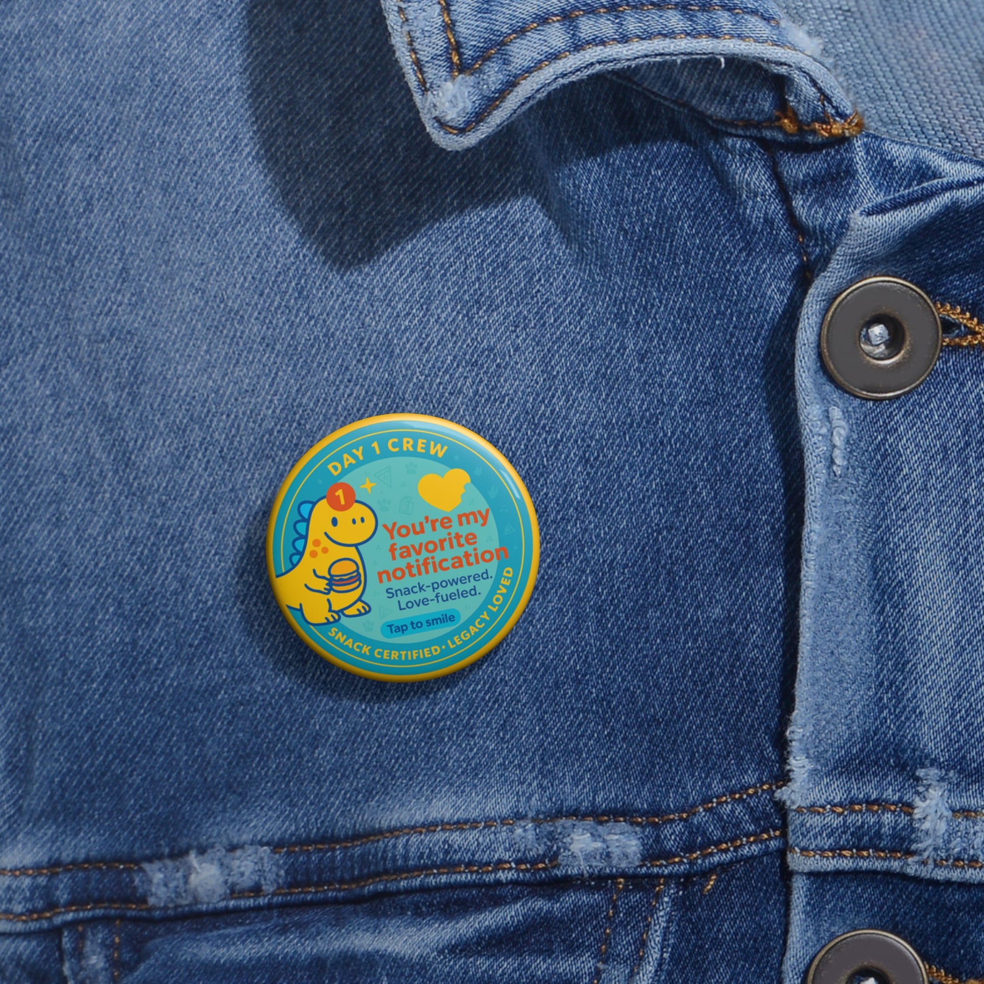 Rawrie Dinosaur Notification Pin - Cute Enamel Pin Badge