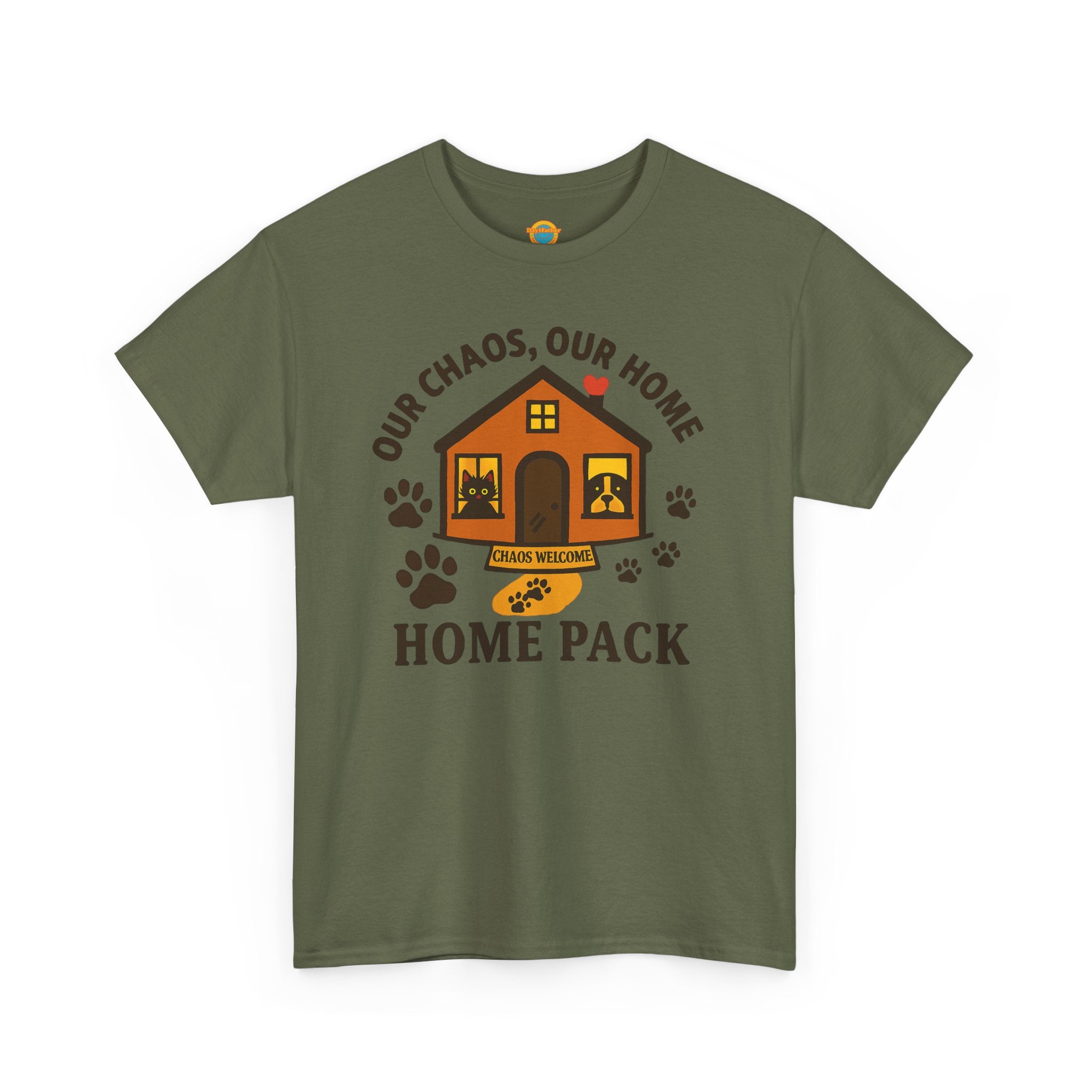 Pet Lovers Tee - Our Chaos, Our Home Unisex Heavy Cotton