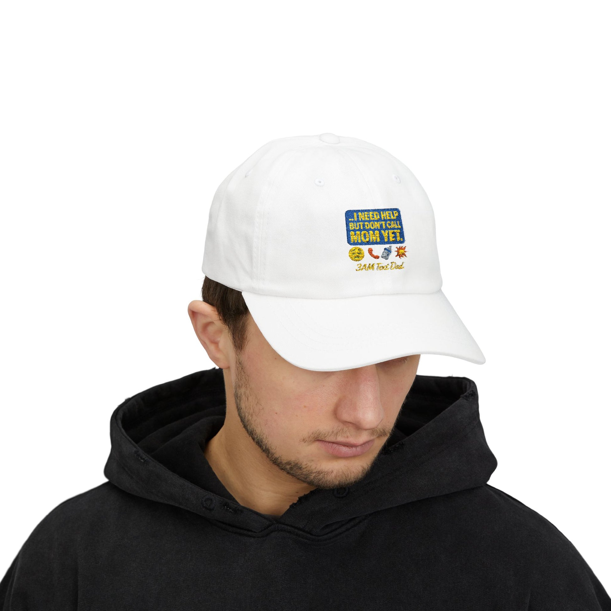 Embroidered Dad Cap - 3am Dad Text I Need Help But Don’t Call Mom Yet
