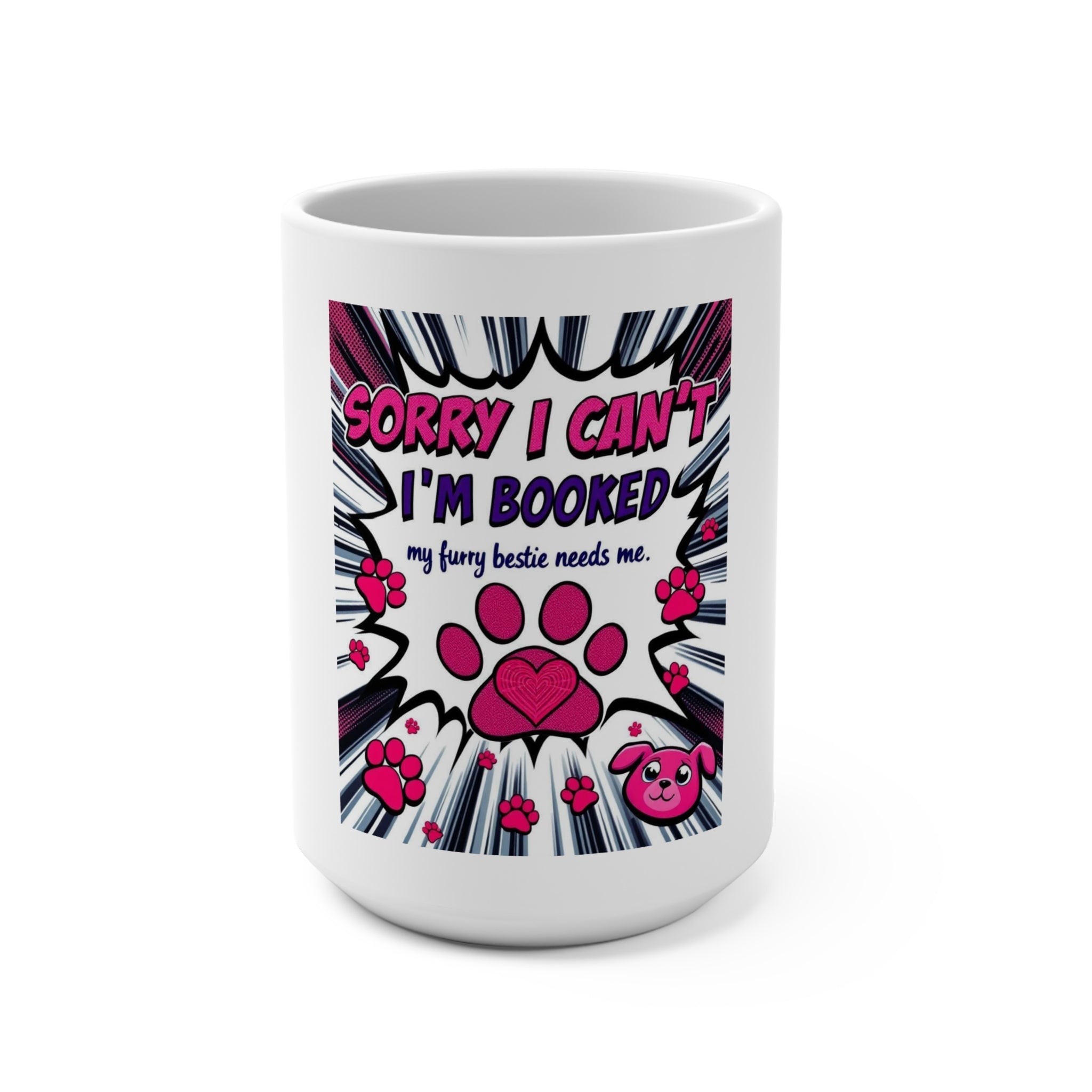 Day1father Furry Bestie Mug | Pet Lover Gift | Caregiver & Pet Parent | 15oz Ceramic