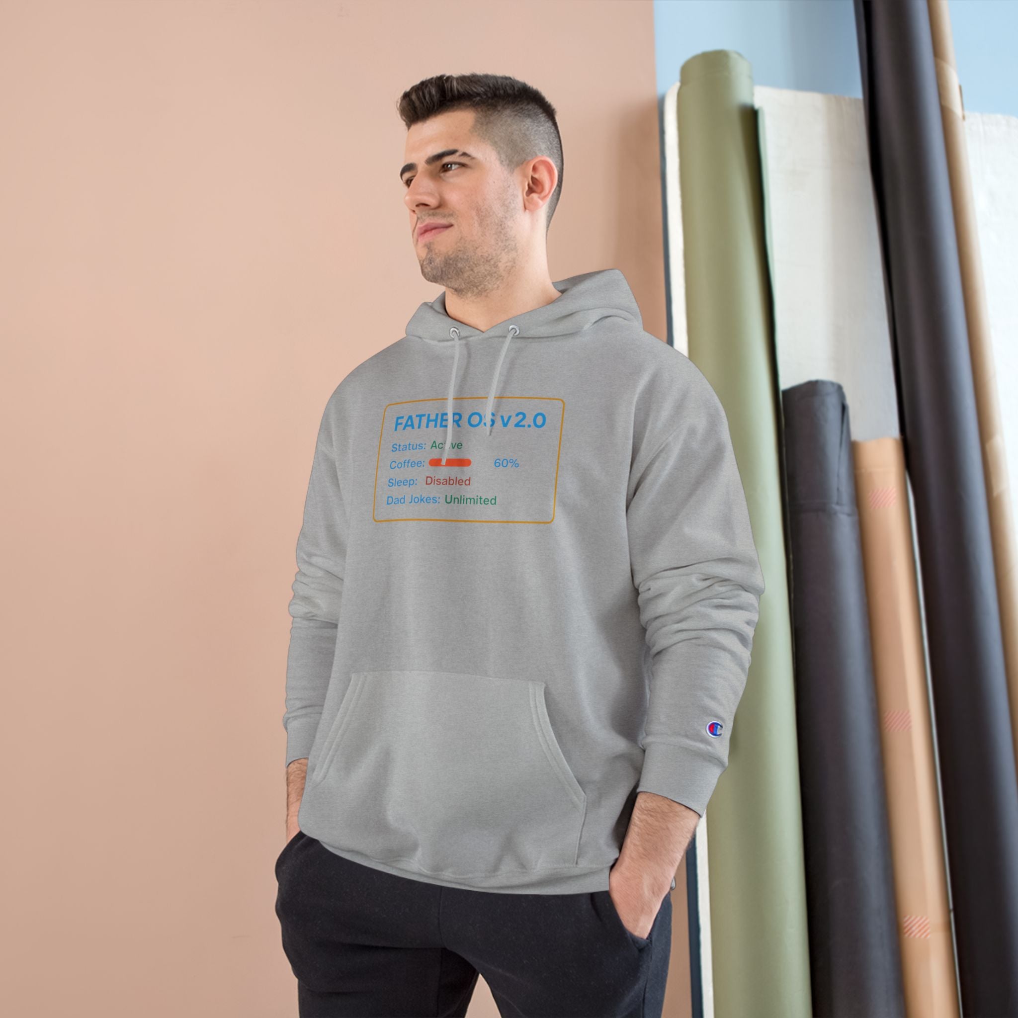 “Day1Father Tech Dad Champion Hoodie”