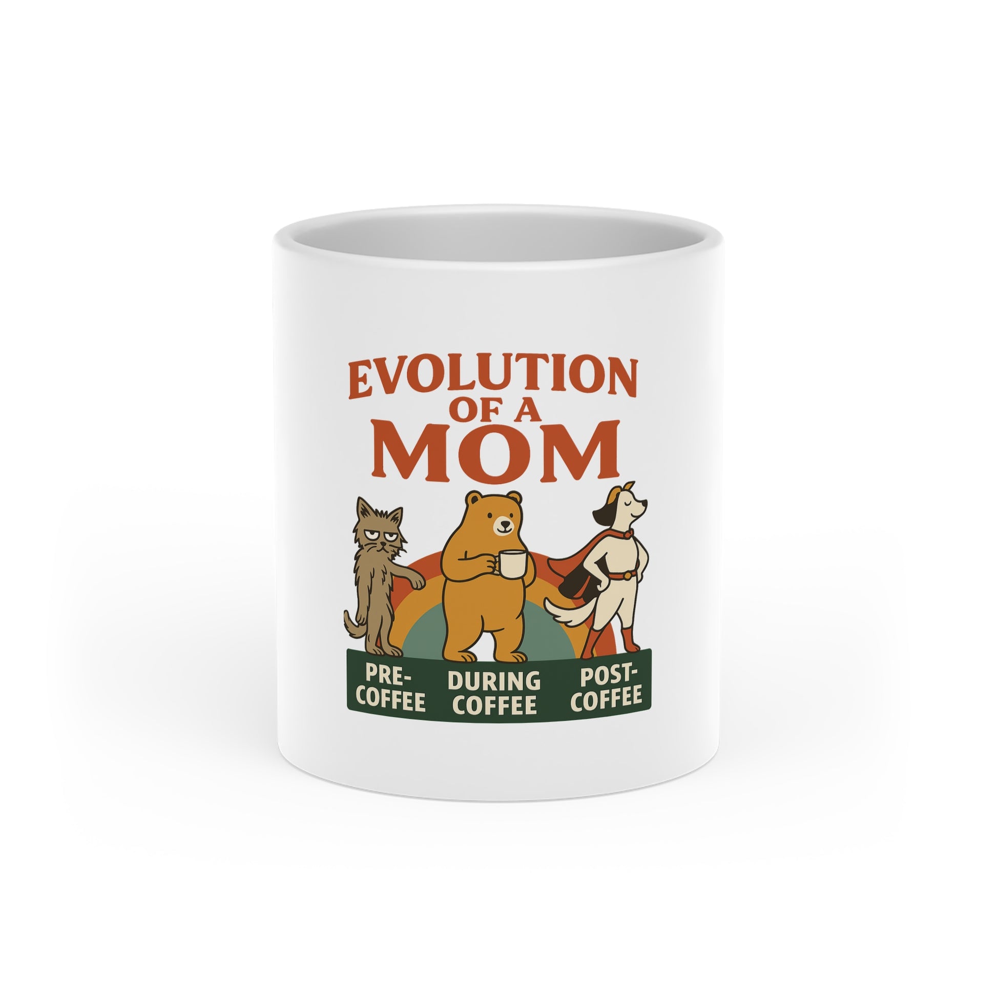 “Evolution of a Mom Heart Mug - Funny Coffee Gift for Mom“
