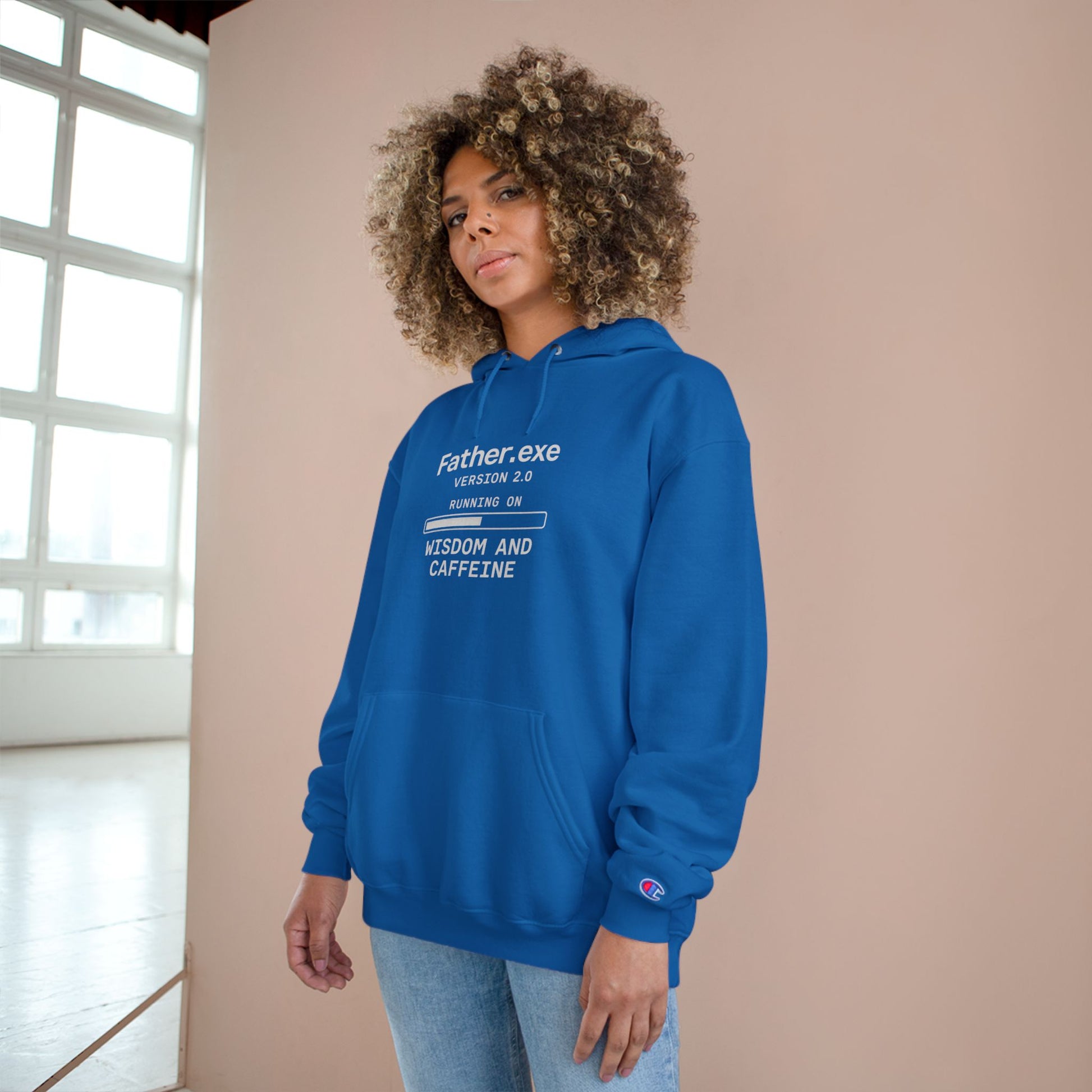 Father .exe Champion Hoodie - Funny Dad Programming Gift