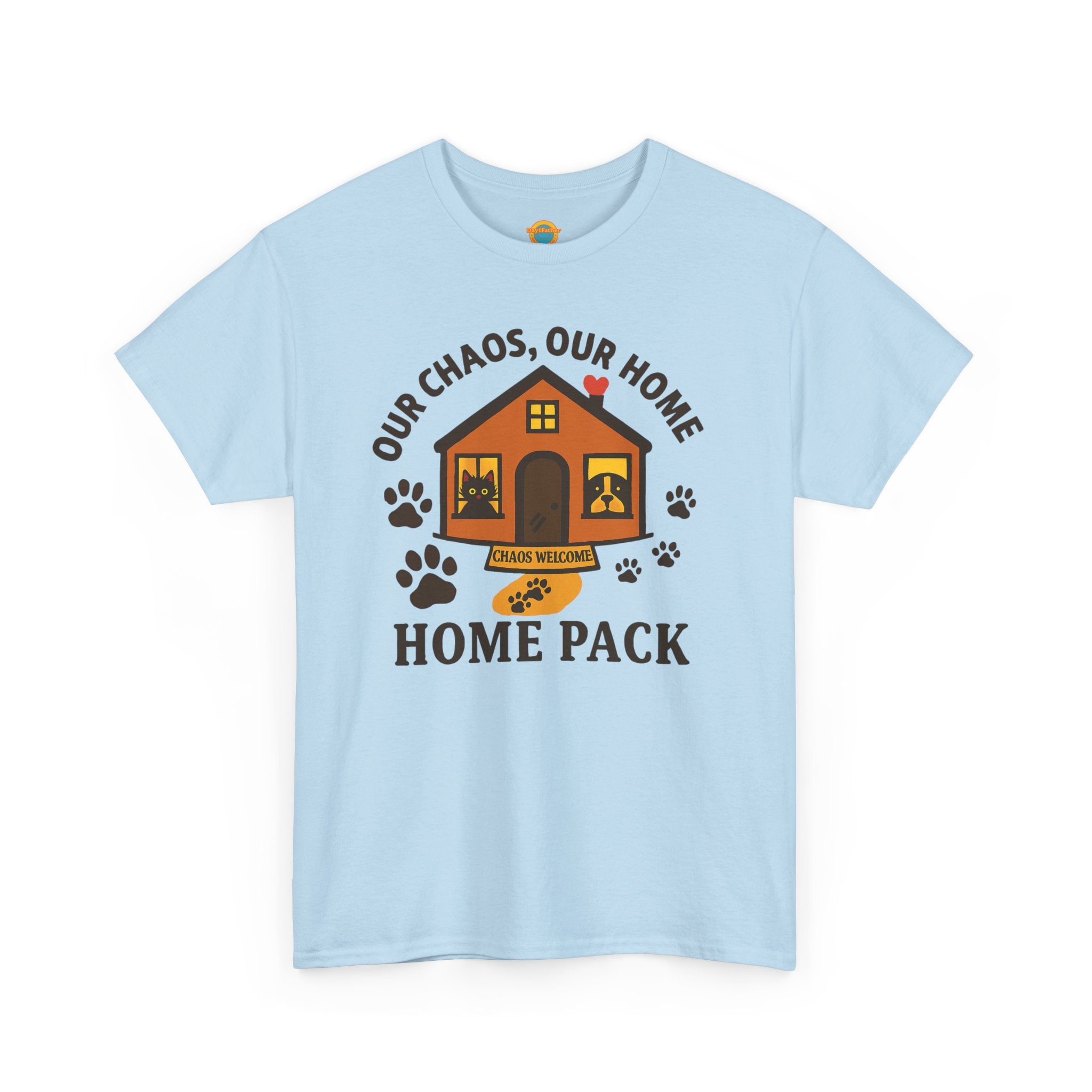 Pet Lovers Tee - Our Chaos, Our Home Unisex Heavy Cotton
