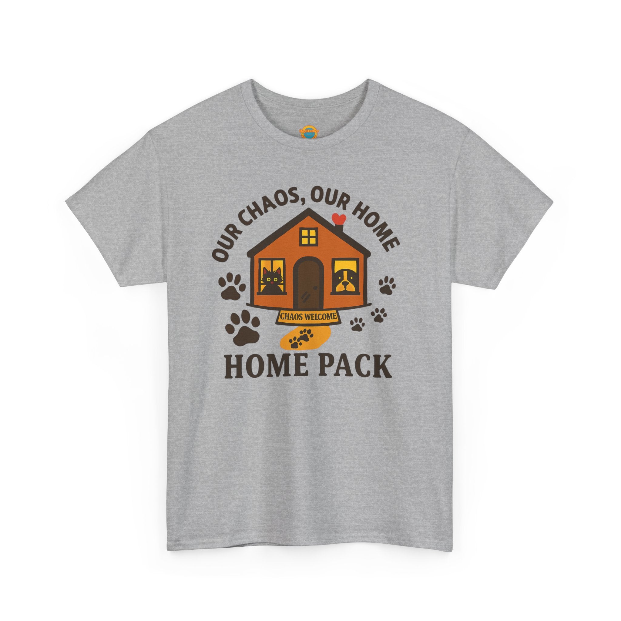 Pet Lovers Tee - Our Chaos, Our Home Unisex Heavy Cotton