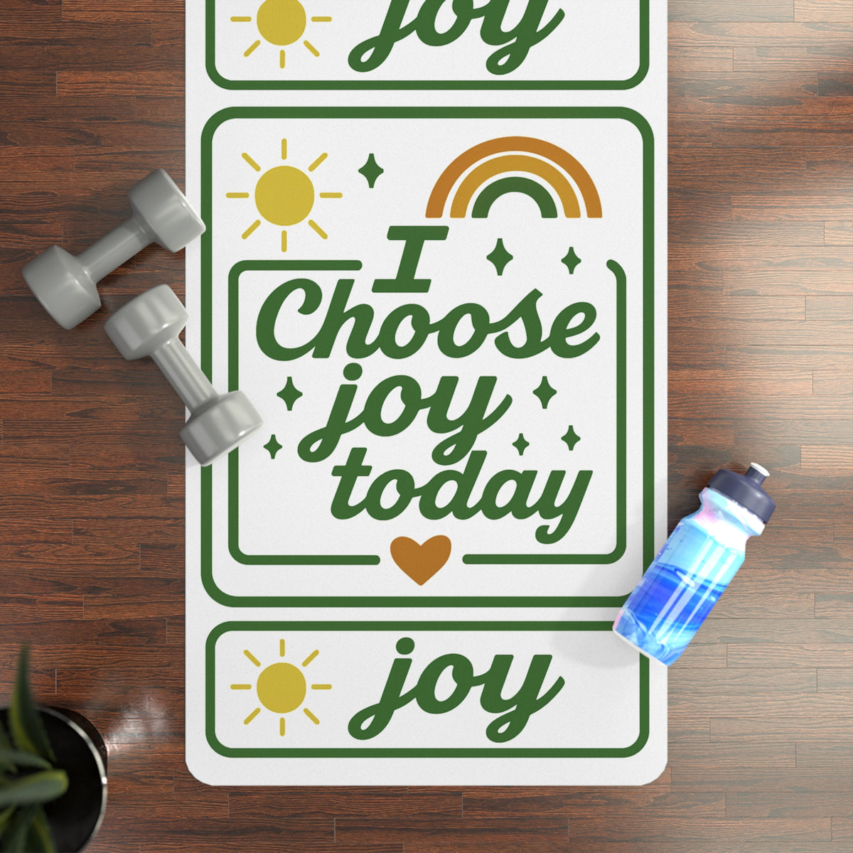 “Choose Joy Today Yoga Mat - Motivational Eco-Friendly Exercise Mat”