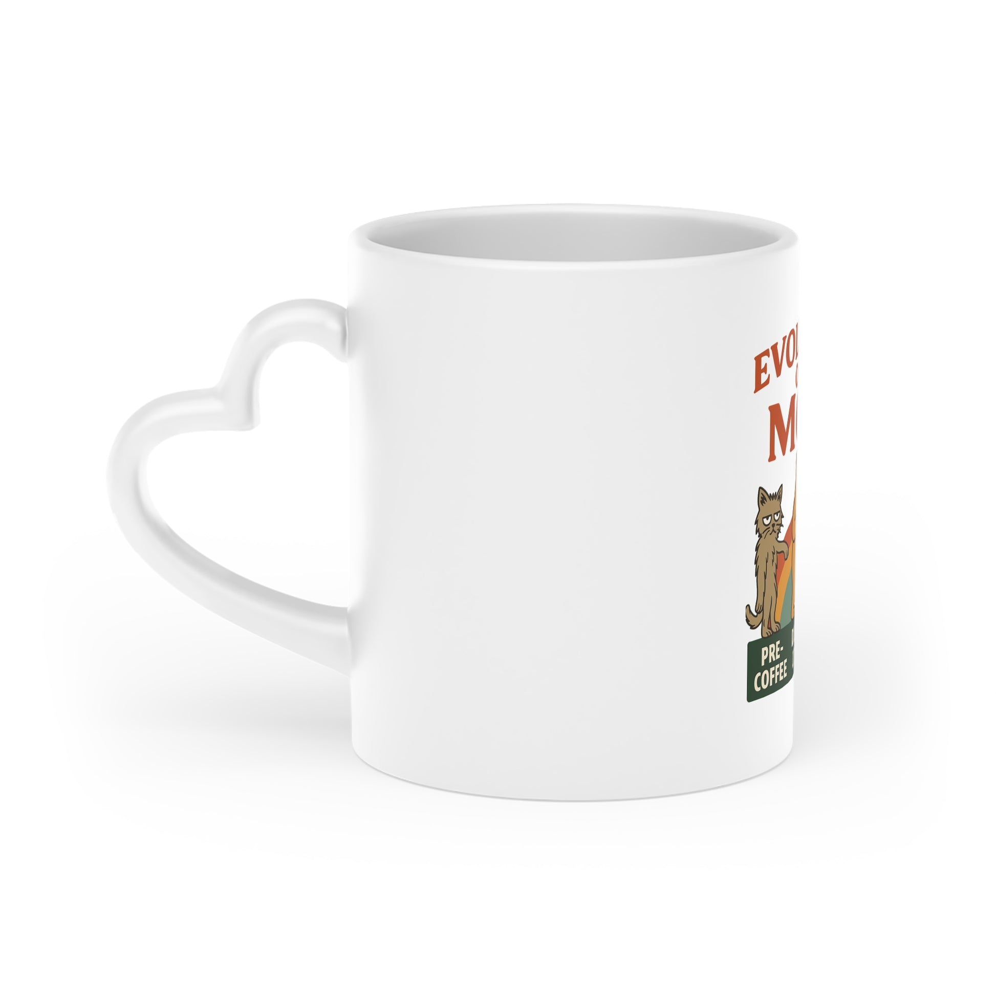 “Evolution of a Mom Heart Mug - Funny Coffee Gift for Mom“