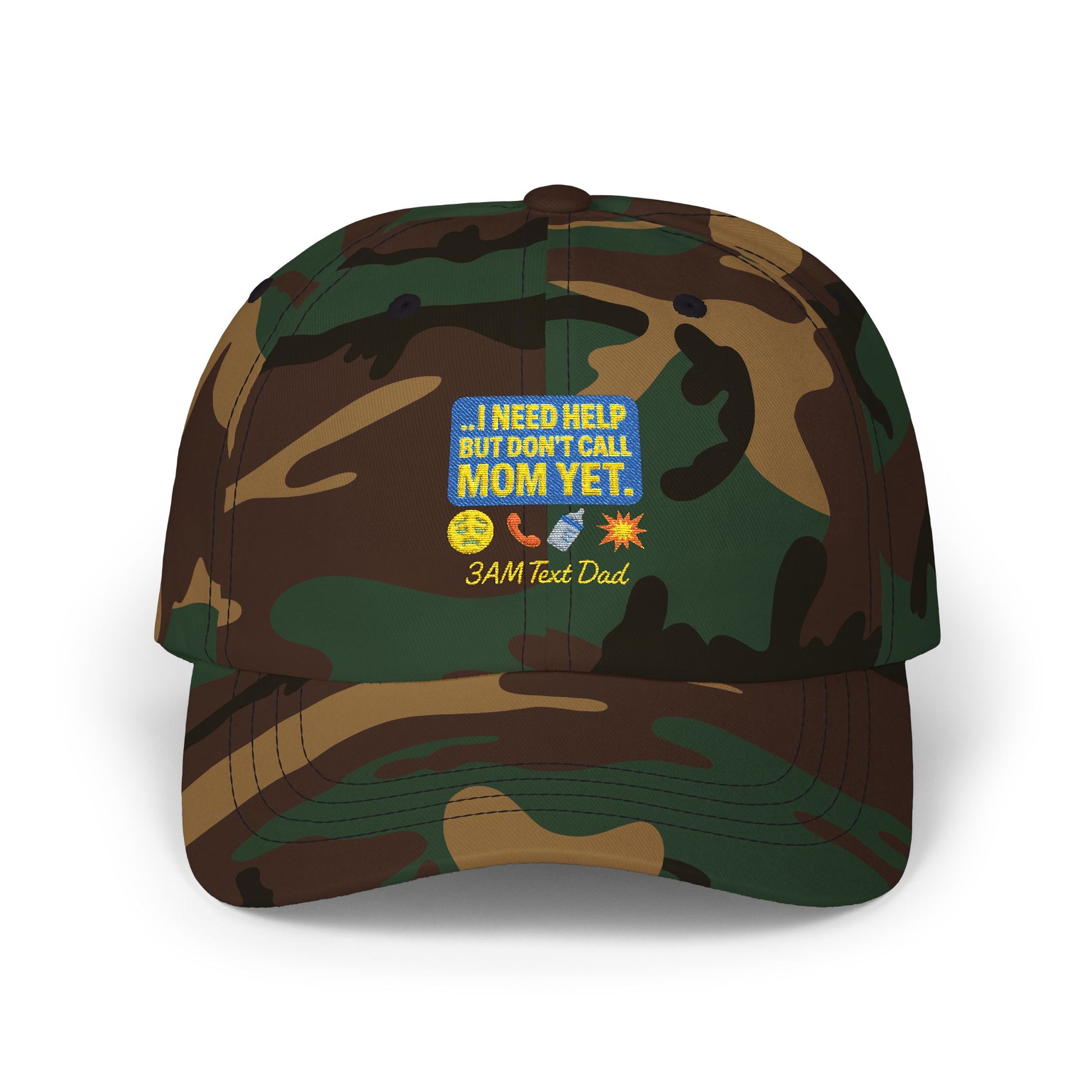 Embroidered Dad Cap - 3am Dad Text I Need Help But Don’t Call Mom Yet