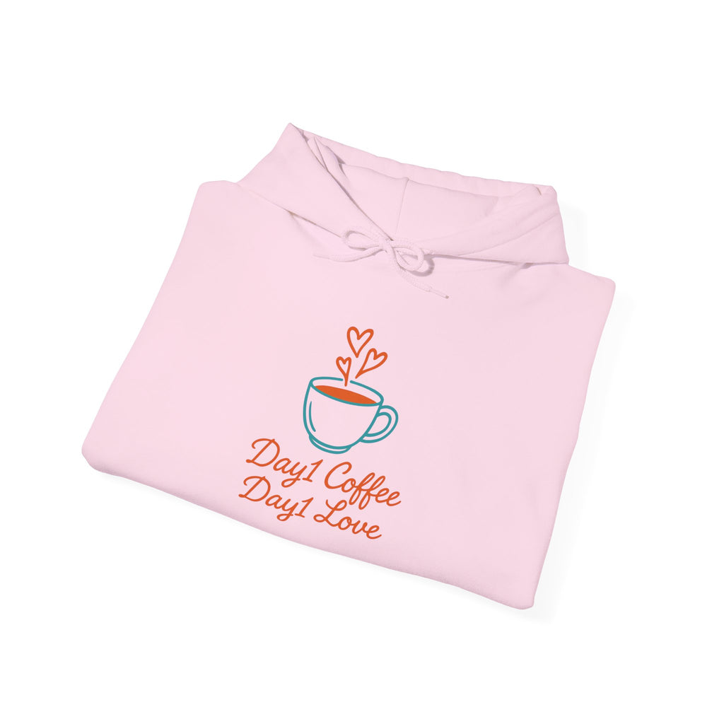 “Day1 Coffee Love Hoodie - Cozy Sweatshirt”