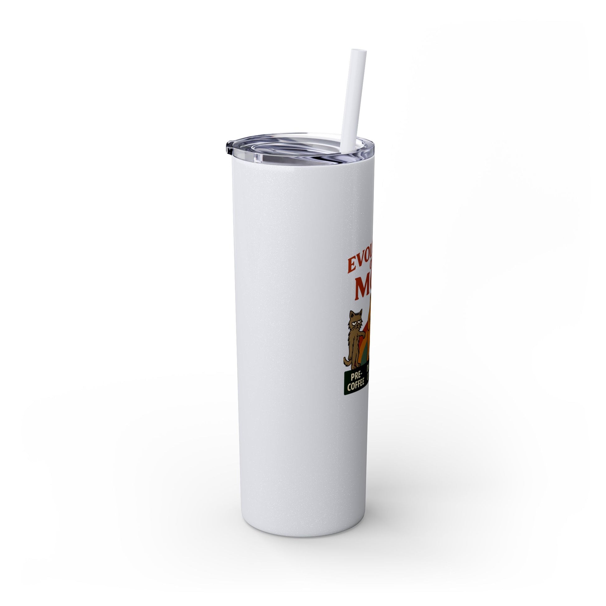 “Evolution of a Mom Glitter Tumbler - Funny Mom Life Skinny Tumbler 20oz”