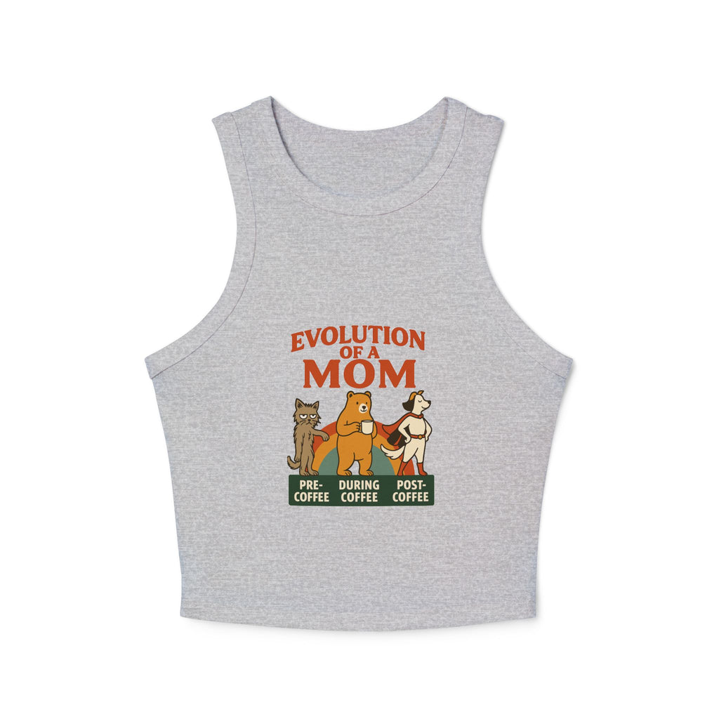 “Evolution of a Mom Coffee Shirt - Funny Mom Gift Tank Top“