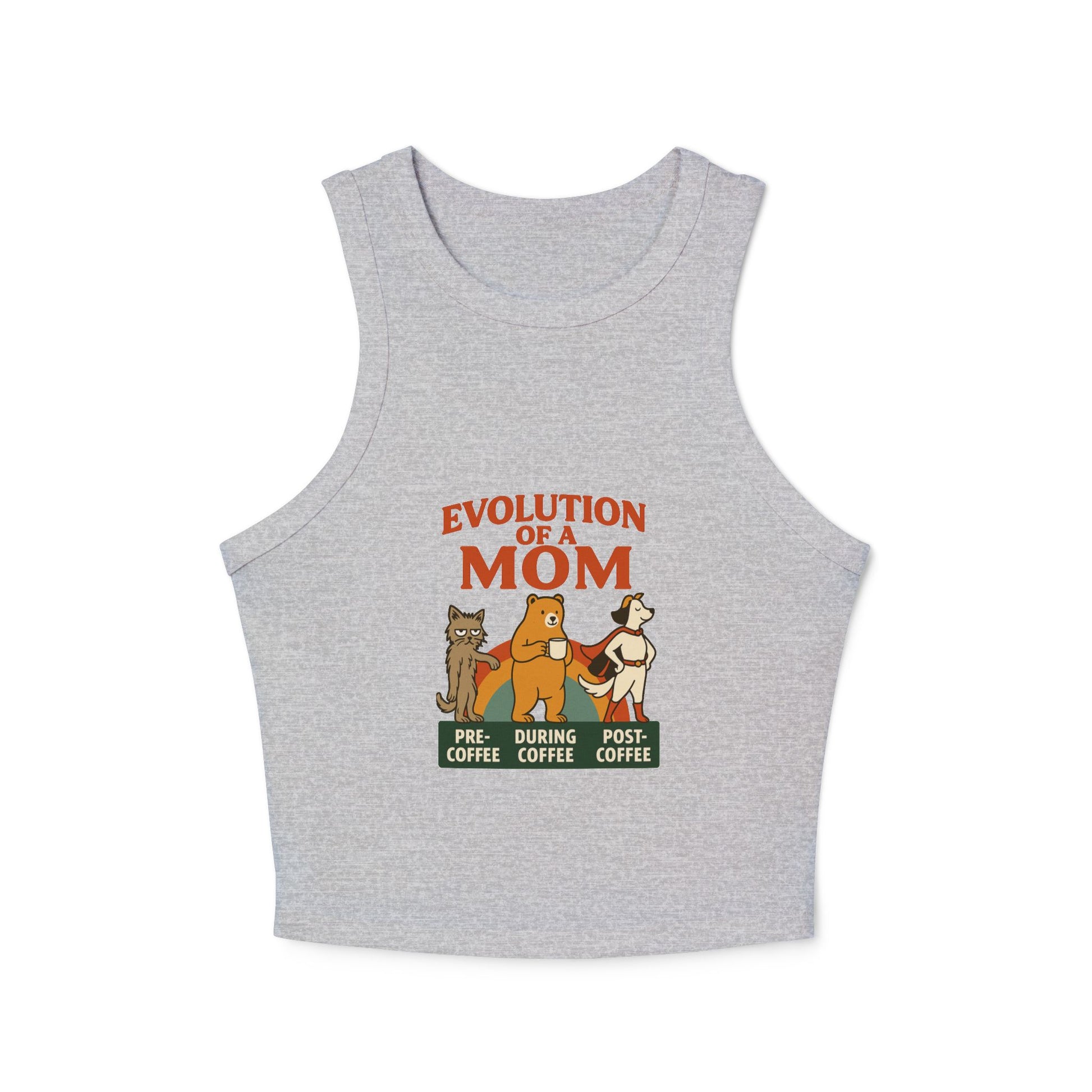 “Evolution of a Mom Coffee Shirt - Funny Mom Gift Tank Top“