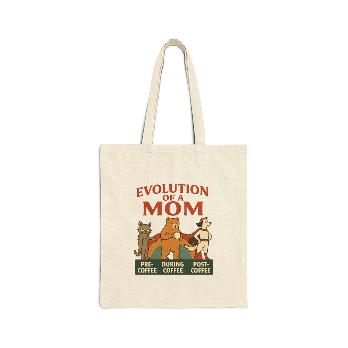 “Evolution of a Mom Coffee Tote Bag - Funny Mom Gift“