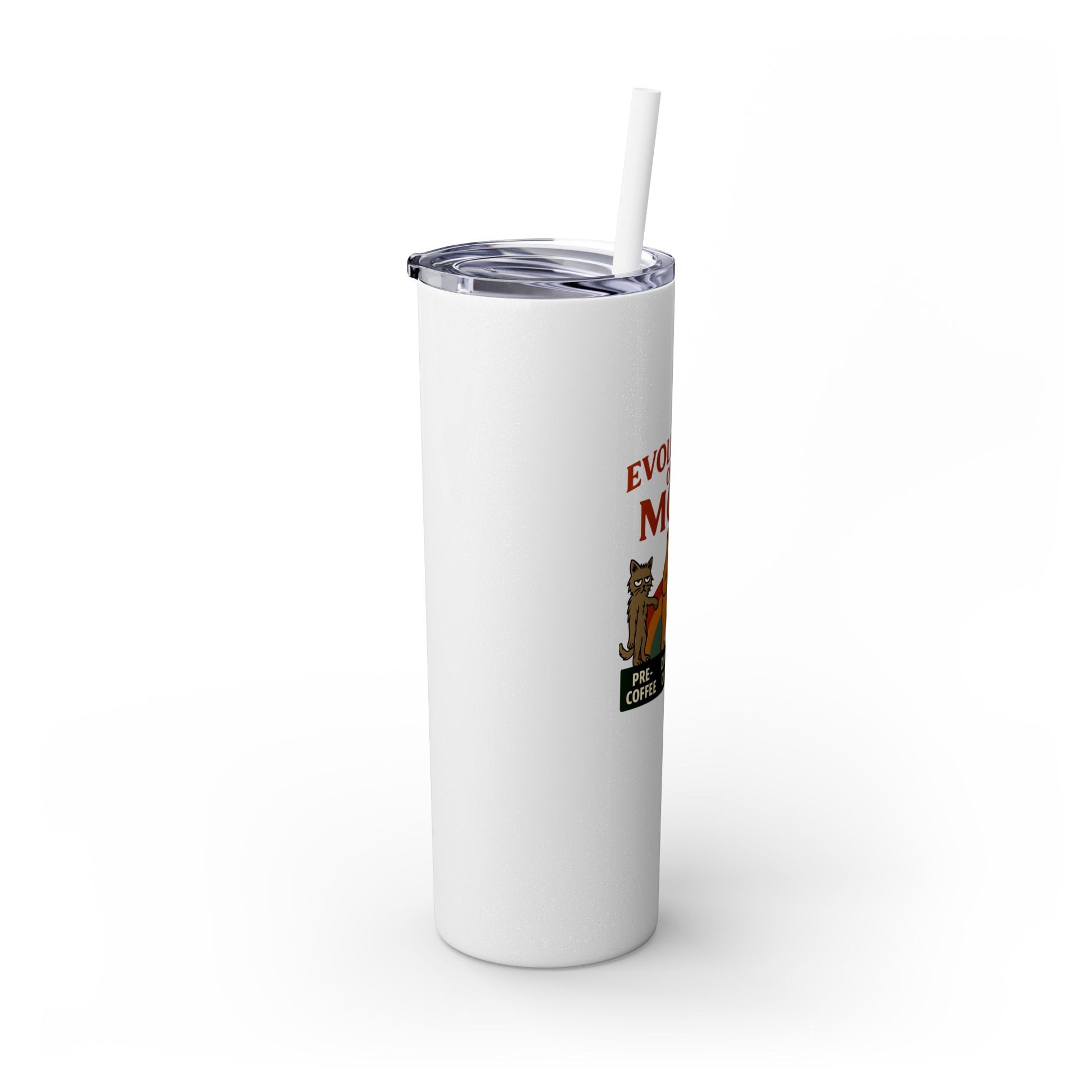 “Evolution of a Mom Glitter Tumbler - Funny Mom Life Skinny Tumbler 20oz”