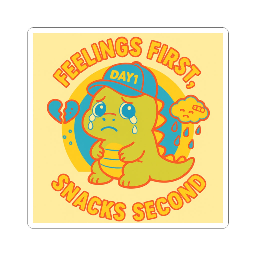 “Weepy Rex Emotional Dinosaur Kiss-Cut Stickers”