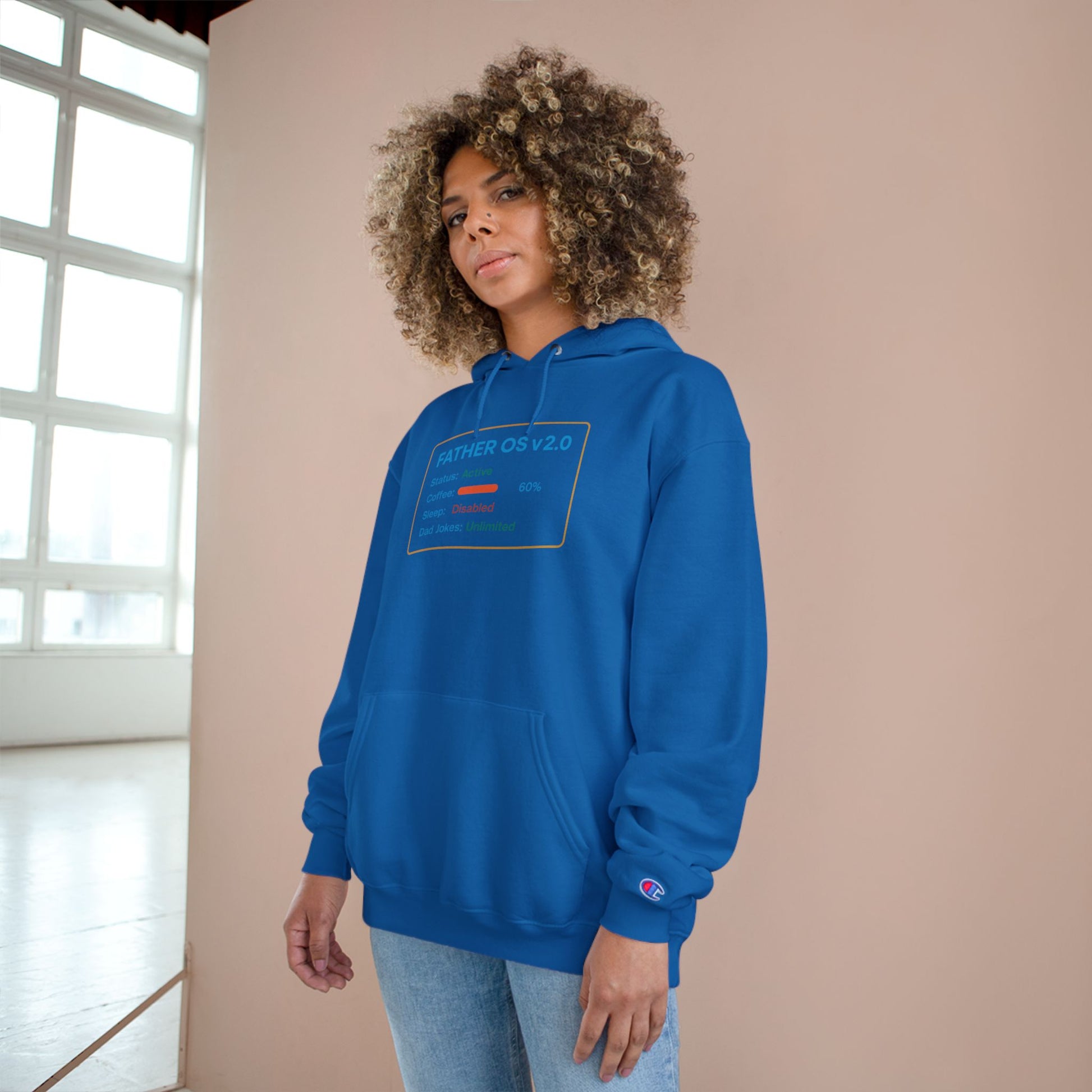 “Day1Father Tech Dad Champion Hoodie”